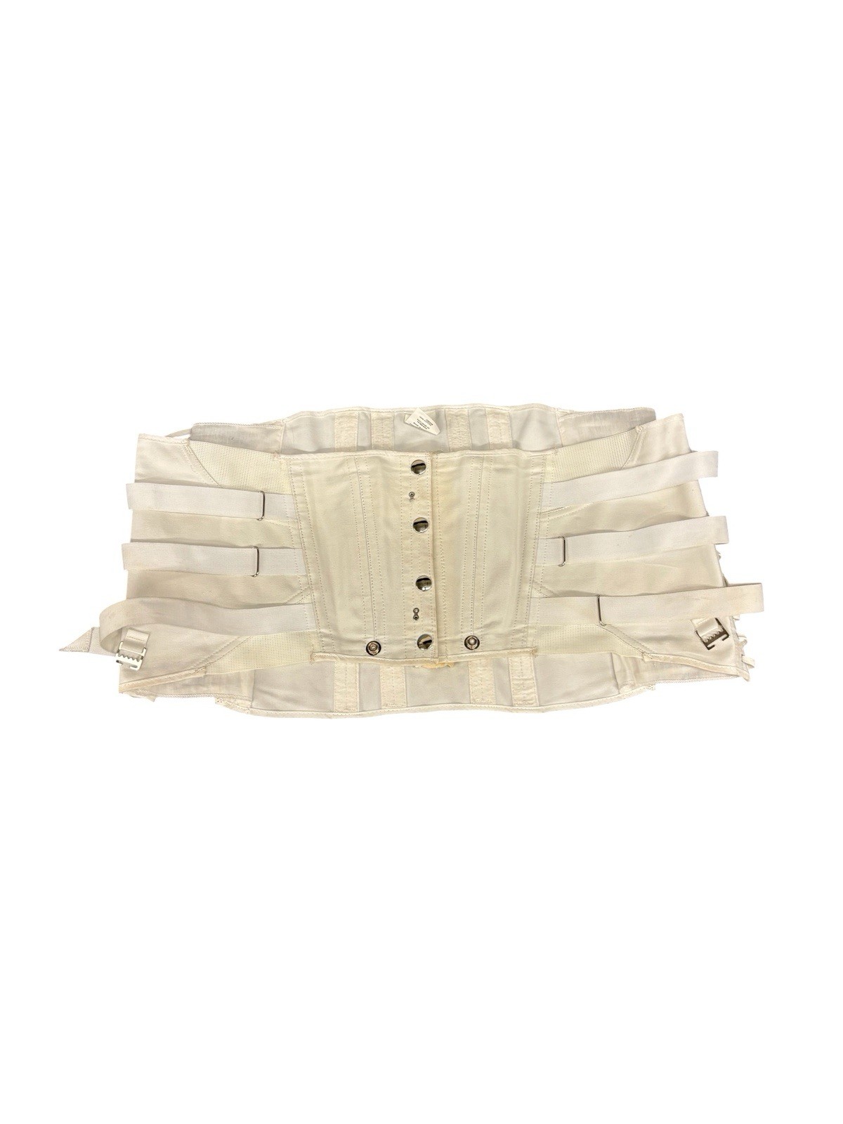 Vintage Freeman White Steel Boned Corset Girdle Shapewear Renaissance Wear