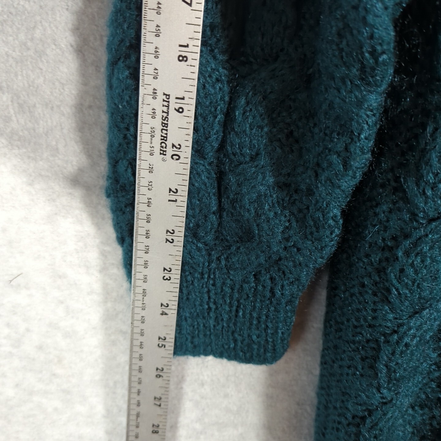 80&rsquo;s Compagnie Internationale Express Teal Fuzzy Mohair OVERSIZE Sweater M Retro