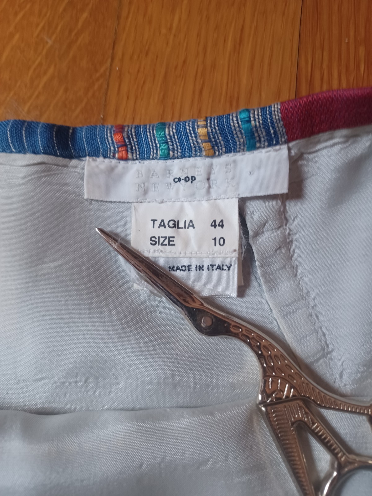 Vintage 80s/90s Barney&rsquo;s of New York Blue Linen Pencil Skirt, Made in Italy