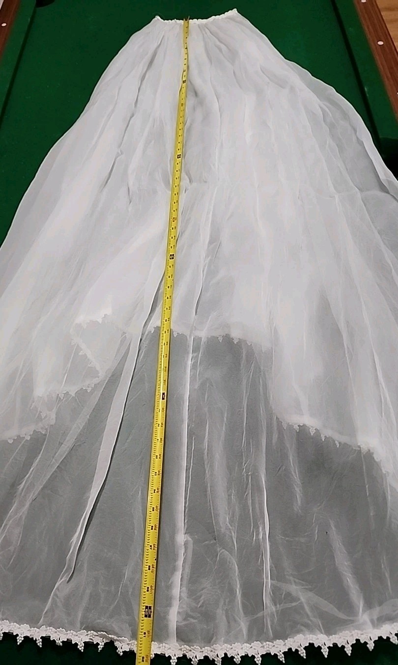VTG ALFRED ANGELO ORIGINAL White Empire Waist Wedding Dress With DetachableTrain