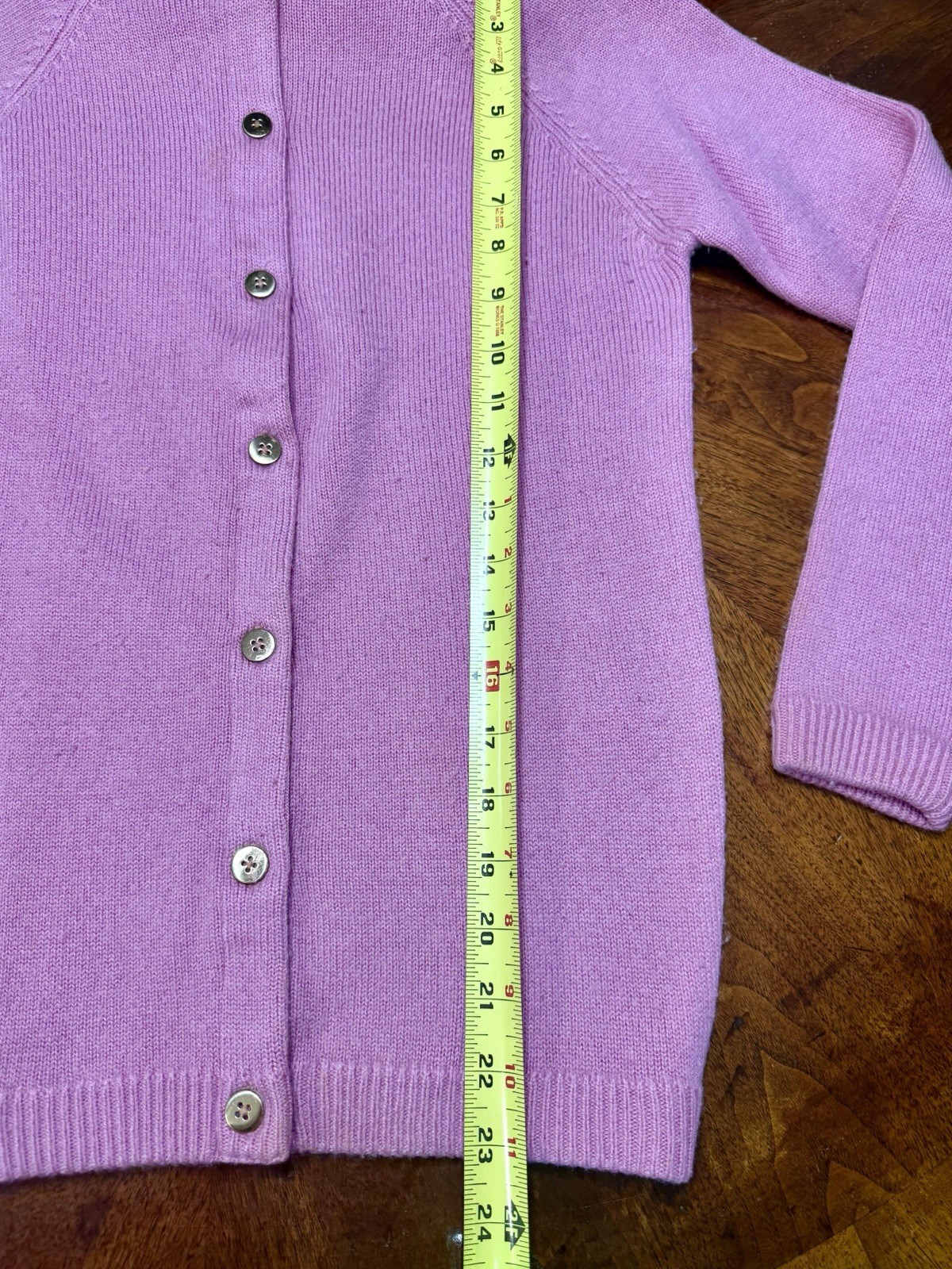Vintage 1970s Women’s Hadley Pink Acrylic & Cashmere Cardigan Sweater