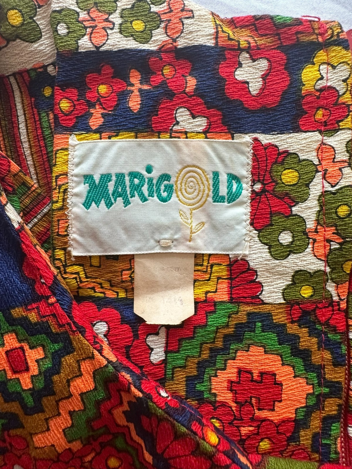 Pristine RARE Vintage Original 1960s Marigold Dress