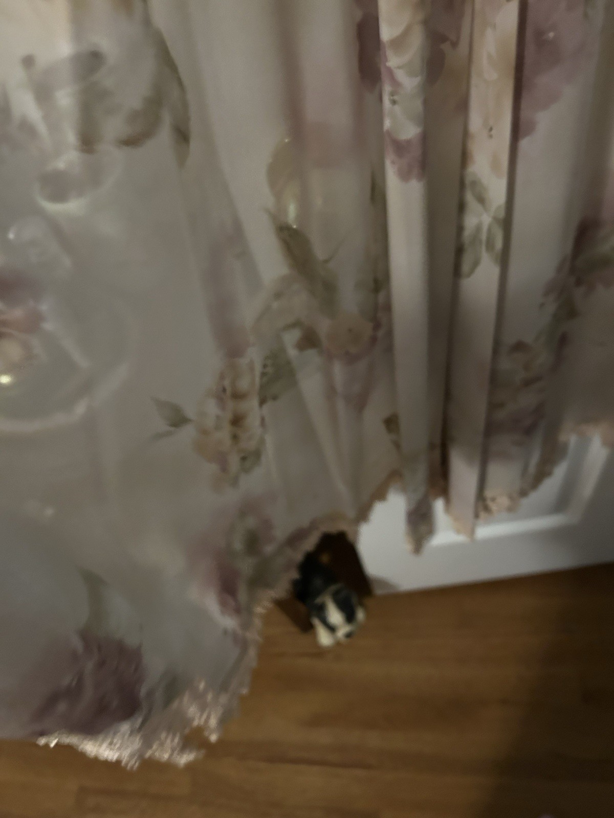 Effortless Romantic Dusty Rose Sheer Flowered Full Length Coverlet/Robe