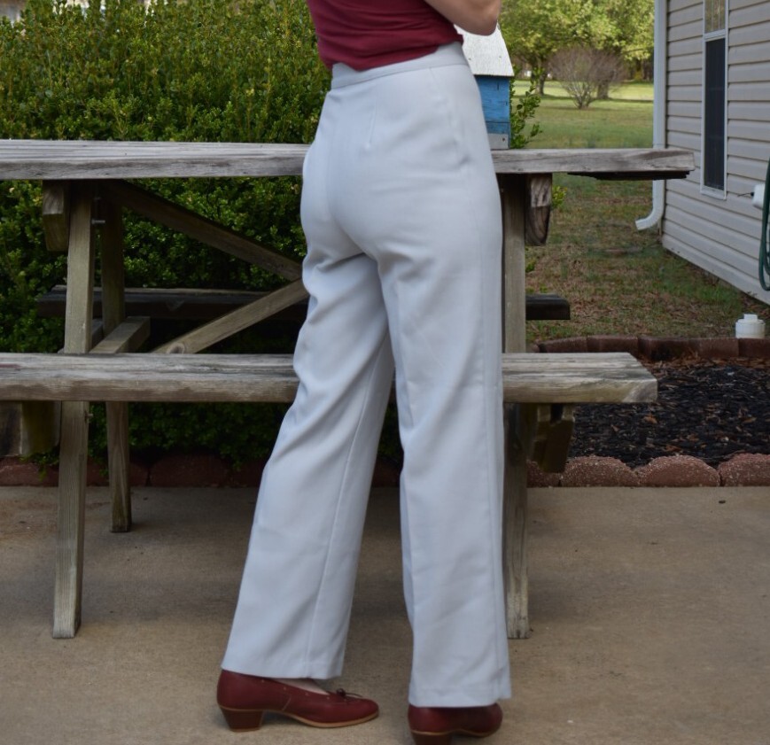 Vintage 70s Polyester Wide Legged Dress Pants Size 12 Jonathan Ltd. Gray