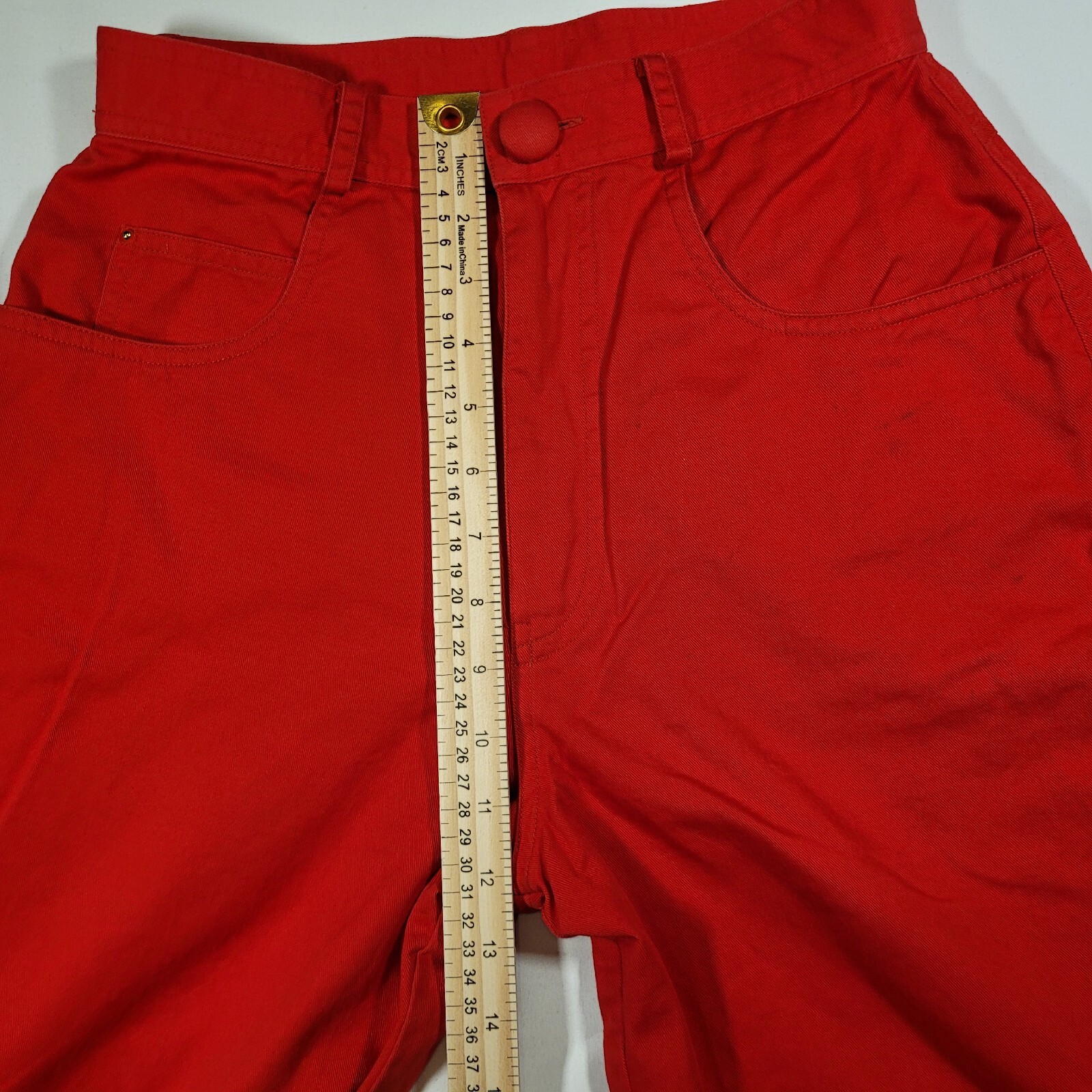 VTG BOUILLABAISSE by Deborah, Red Lined Pant Womens Size 6 Baggy Cotton RARE 80s