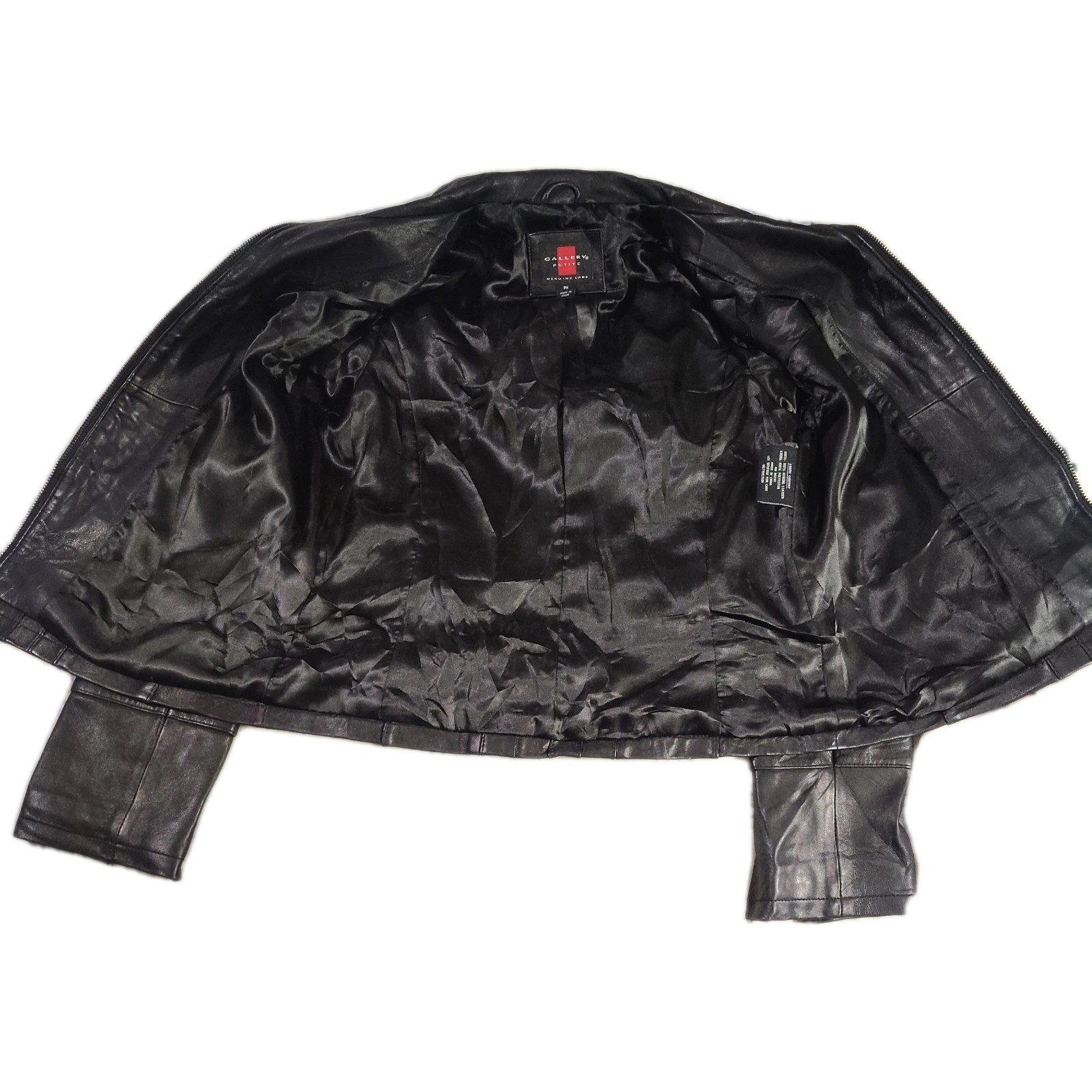 Gallery Lamb Skin Leather Jacket Size Petite Medium