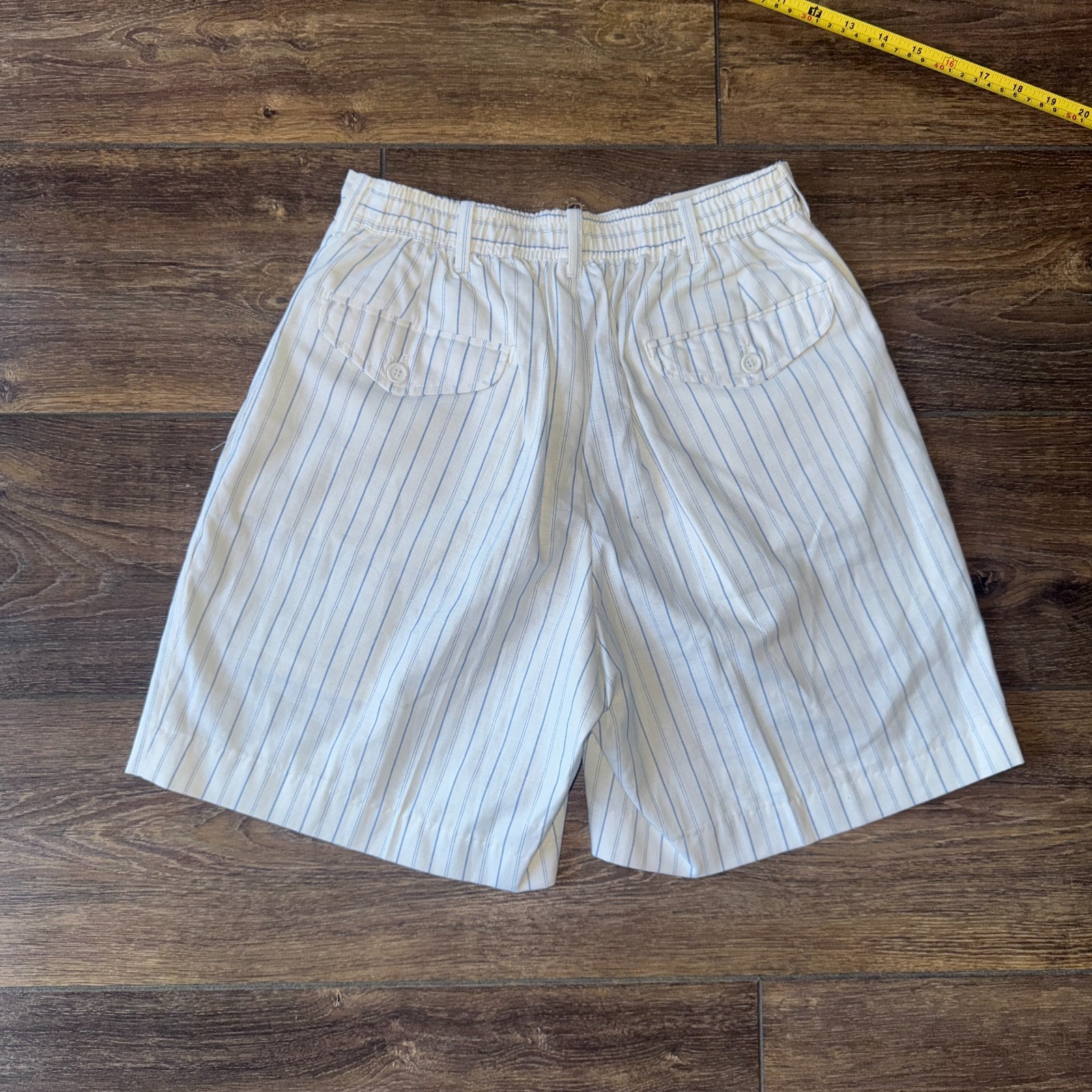 Vintage Pinstripe High Waist Pleated Bermuda Shorts Women&rsquo;s S Made in USA