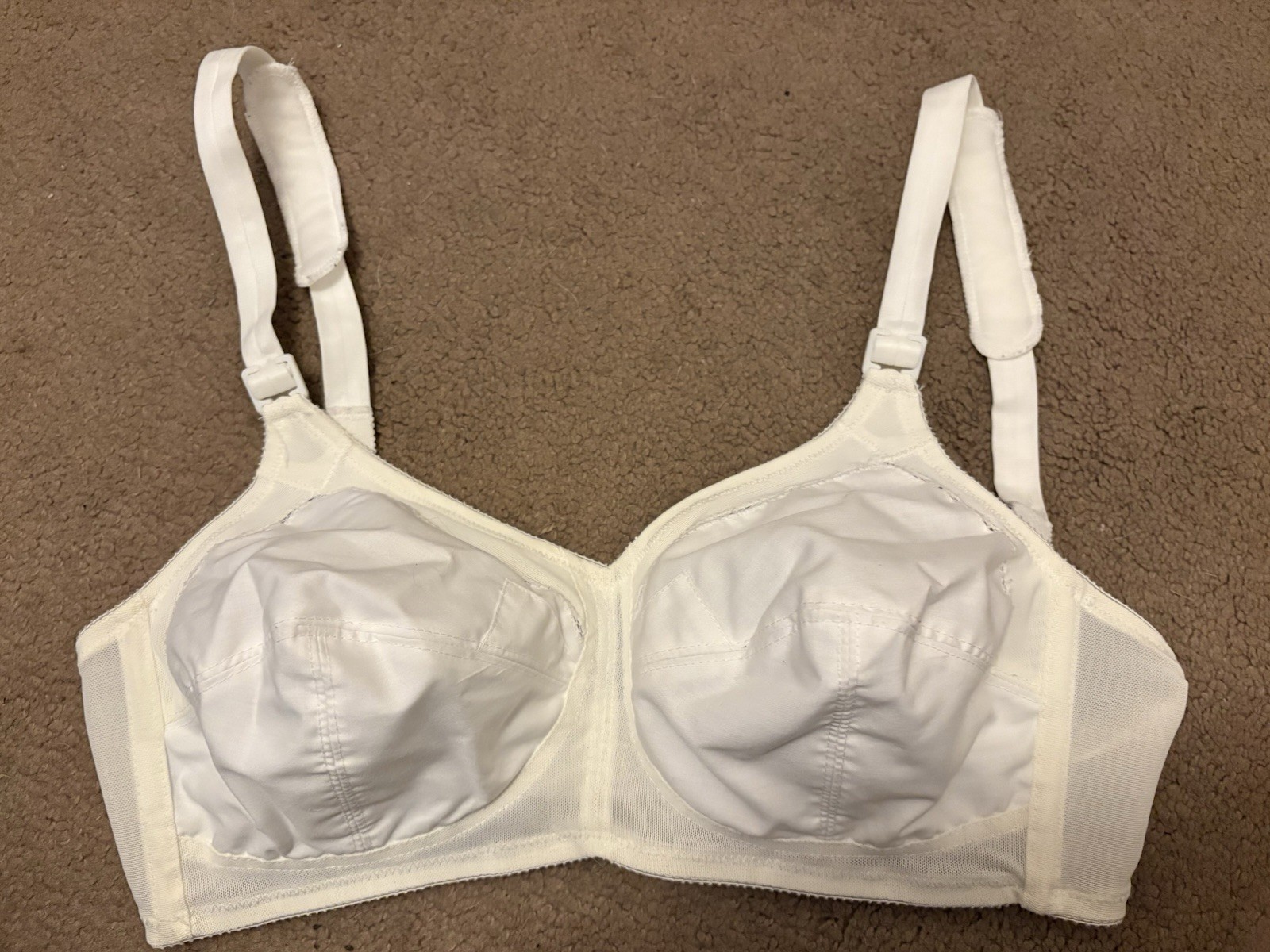 Vintage Flexees Cotton Lightweight White Bra 36B Style 1653 -Excellent Condition