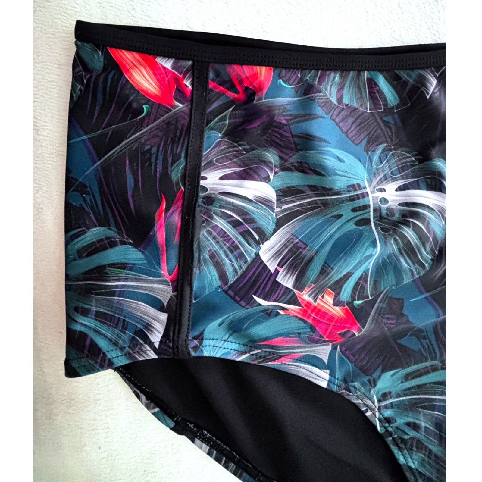 SwimsuitsForAll Tropical Underwire Bikini High Waist Sz 20 Pin Up Rockabilly