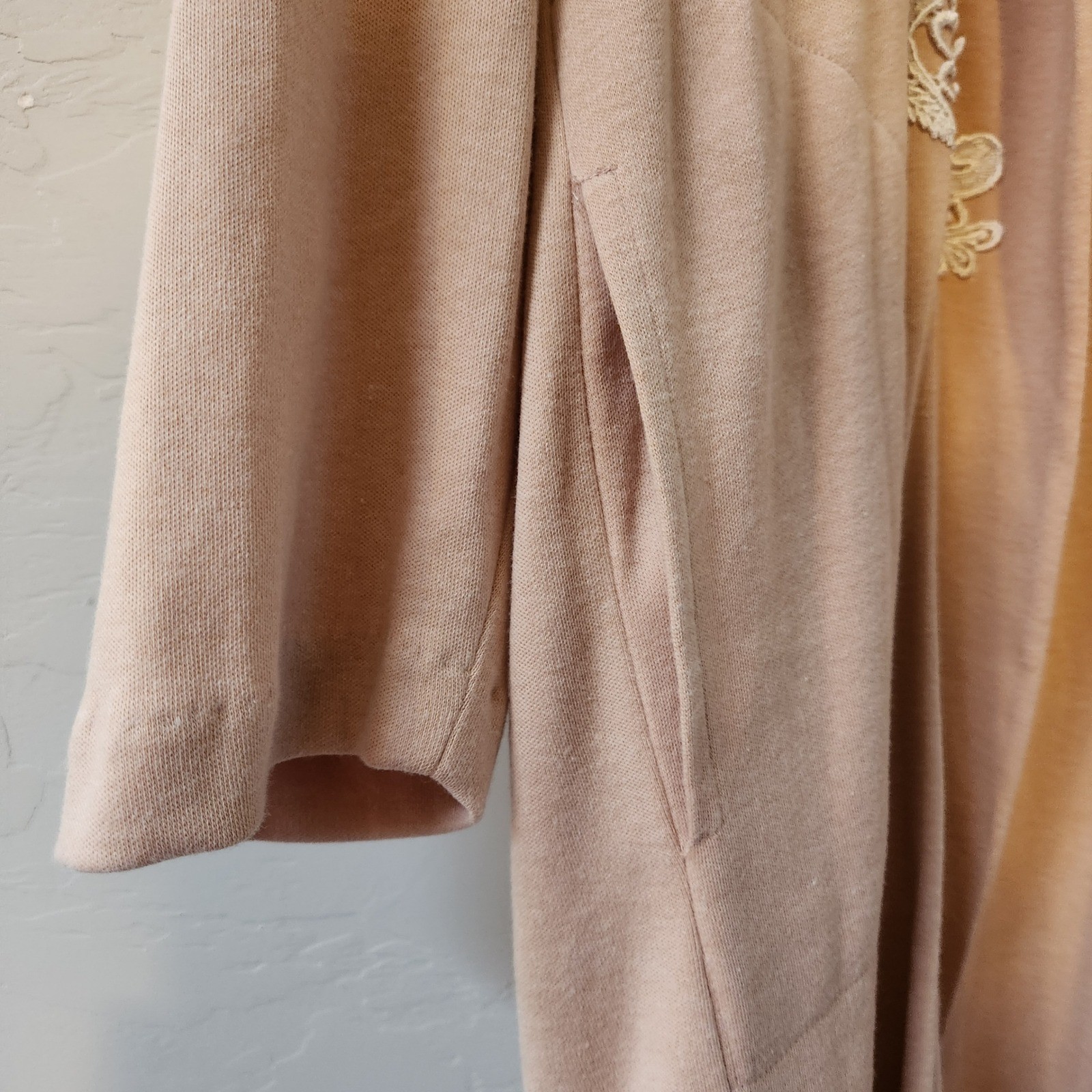 Vintage Lacy Afternoon Shell Kepler Lace Rosette Cardigan Peach Plus Size 1X