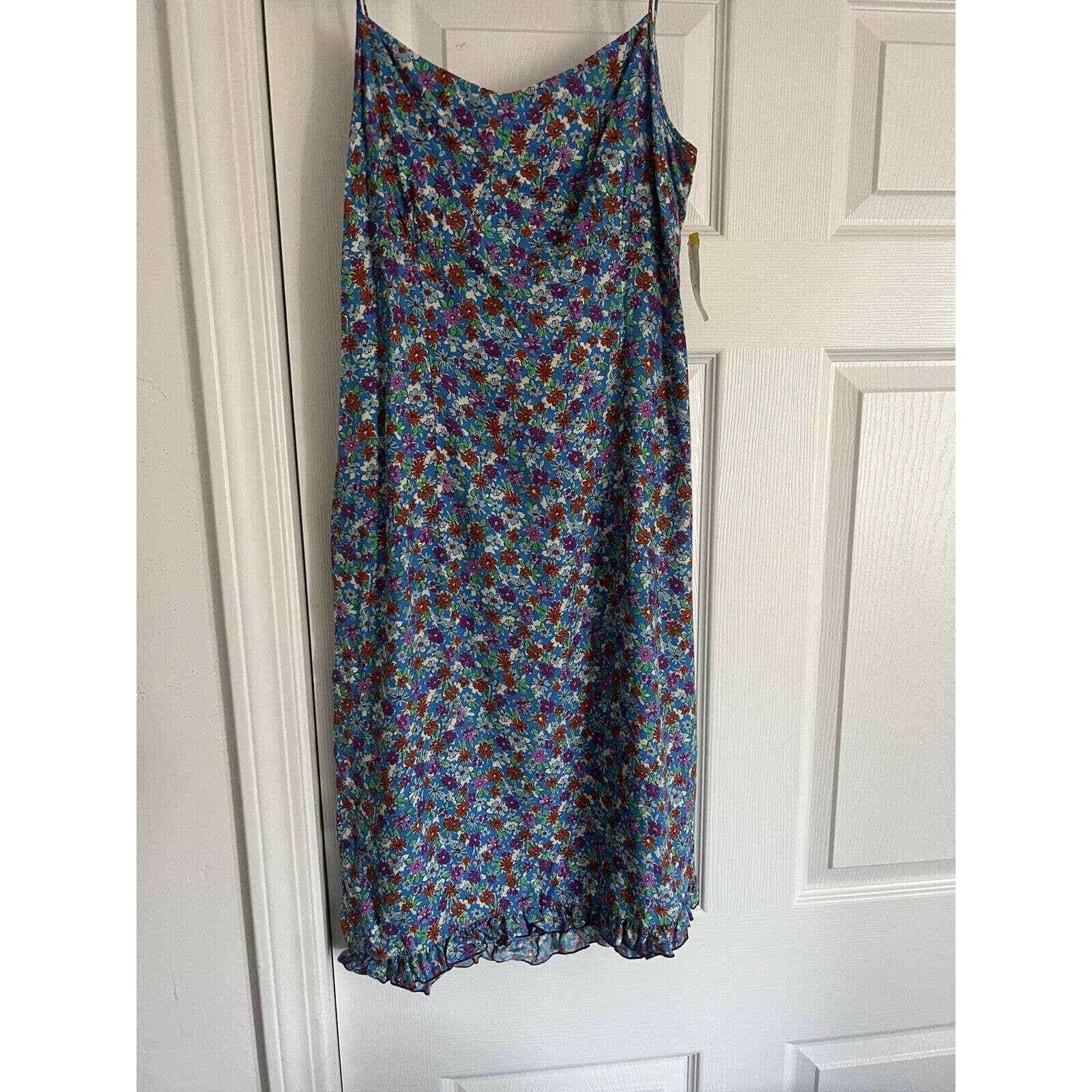 Vintage Harold’s Floral Dress, Ruffle Hem Size 6, Summer Garden, Zipper Back