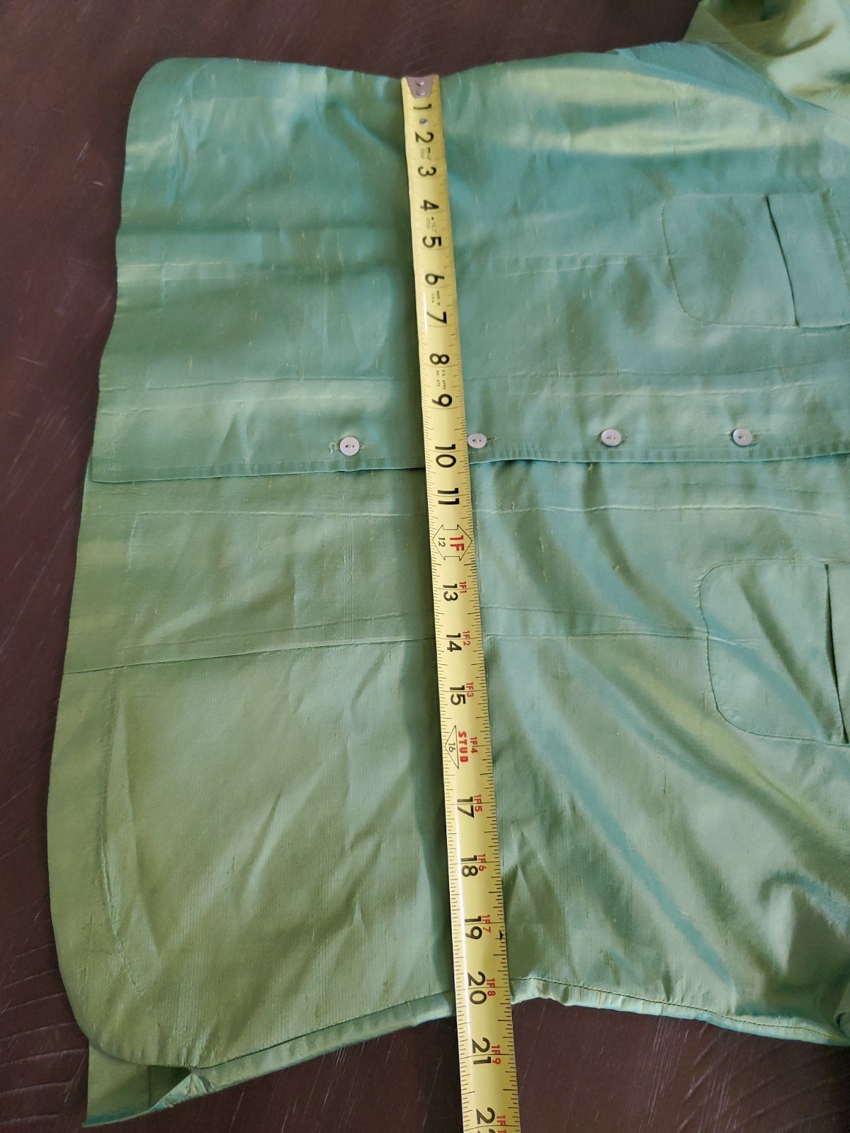 ALLISON TAYLOR Vintage Silk Lime Green 2pc Pant / Jacket Suit Women&rsquo;s XL /14