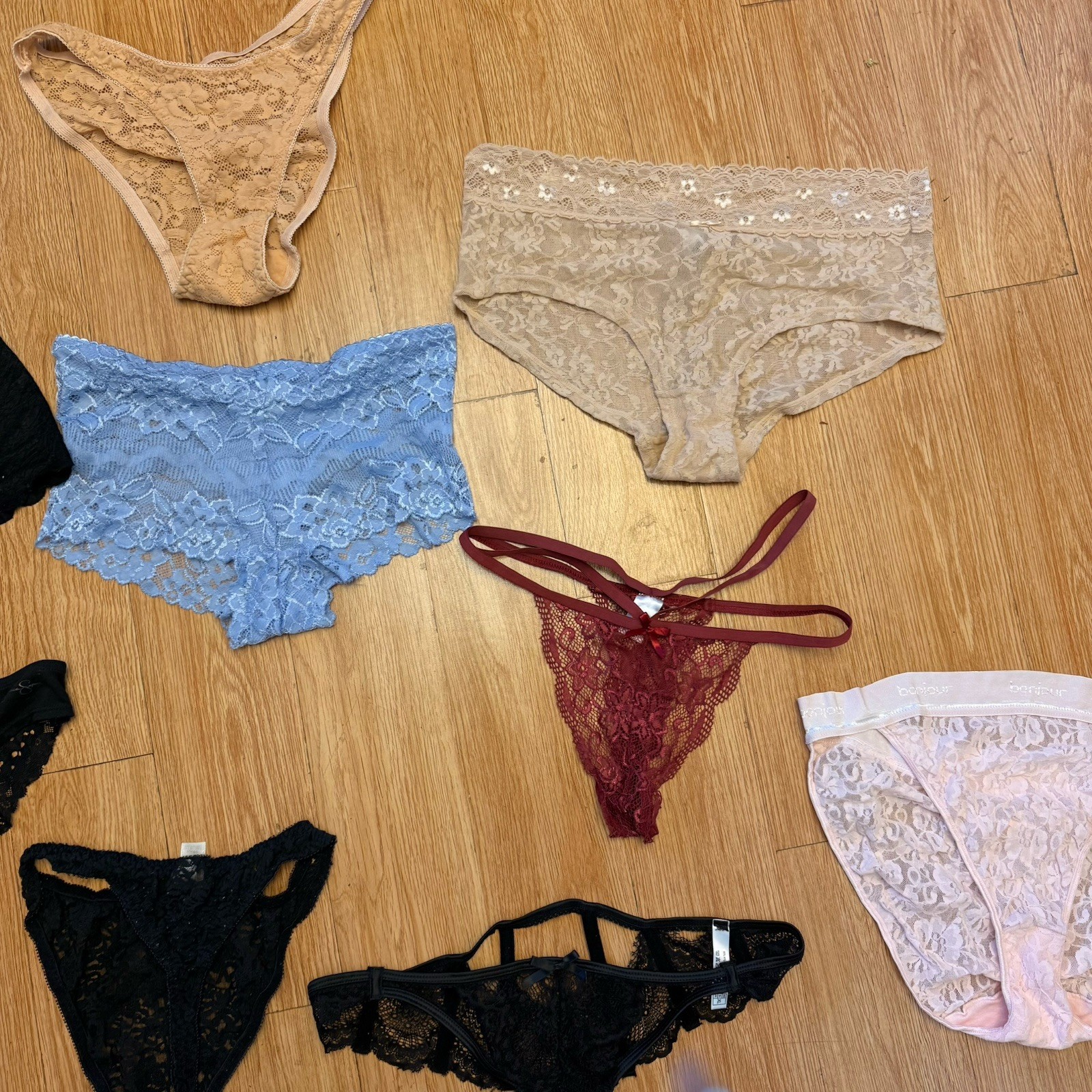 20 Vintage Panty Cutter Lot 2000s Low Rise Strappy Lace Thong Bikini ISSUES