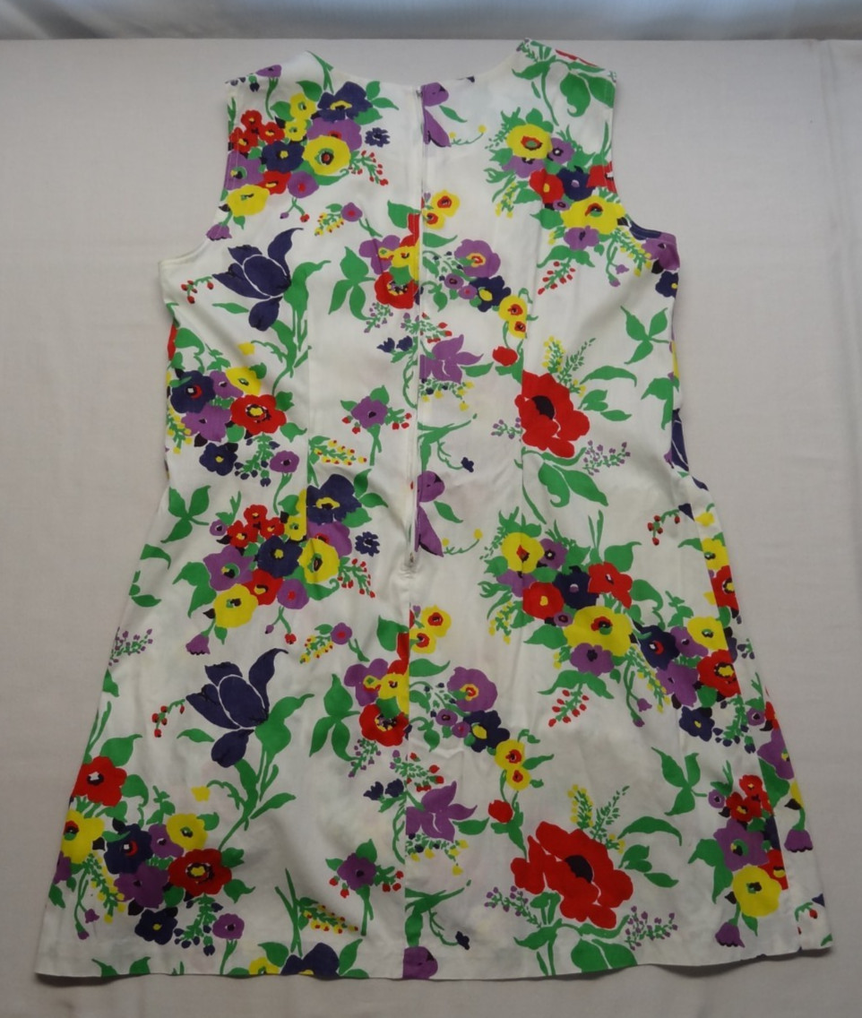 Mini Dress Shorts SET 18 1/2 Floral 60s 70s Hippie VTG ILGWU Union Made in USA