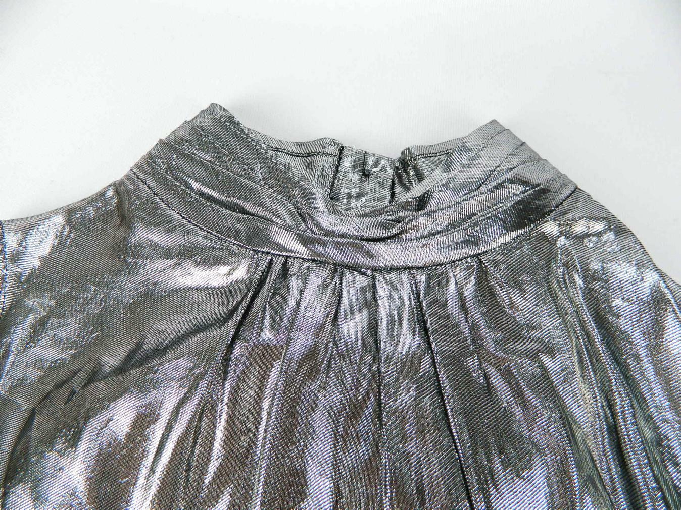 Lloyd Williams Silver Disco Top Sleeveless Metallic 14 Vintage NWT 80s Club Wear