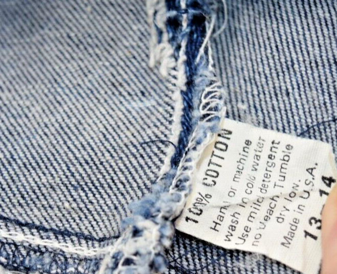 Vintage Jeans F A X Acid Wash Size 13/14 W28 L29 80s Blue High Waist Made USA