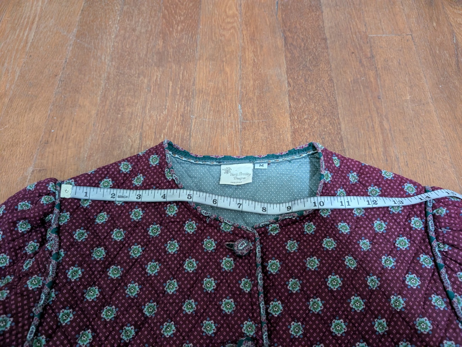 Vintage 80s Vera Bradley Quilted Jacket Tank Skirt & Sash Set Medium Maroon
