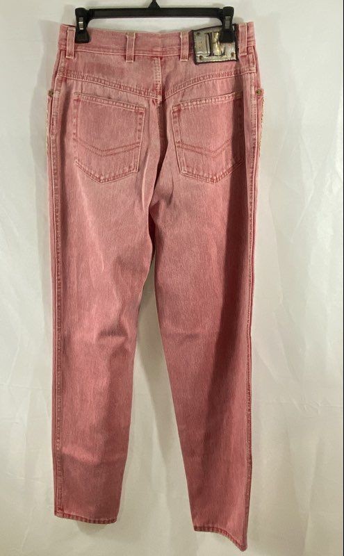 Vintage 90s Escada Margaretha Ley Women&rsquo;s Pink Gold Embroidered Jeans Sz 40 (28)