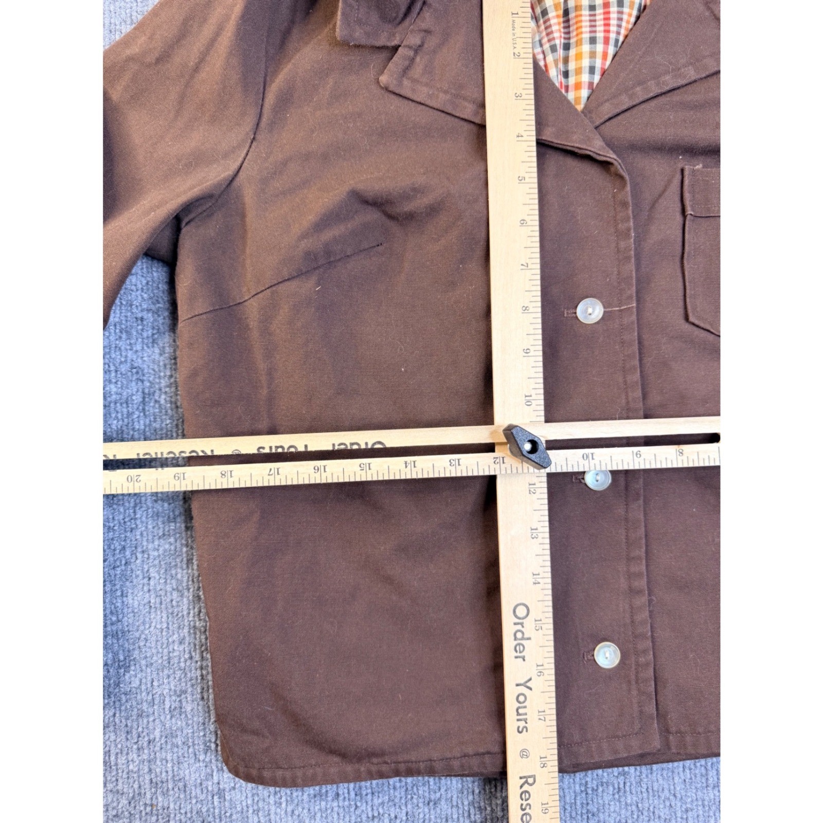 California Girl Vintage Brown Plaid Dress Suit Set Jacket 2pc Mod 70s Workwear
