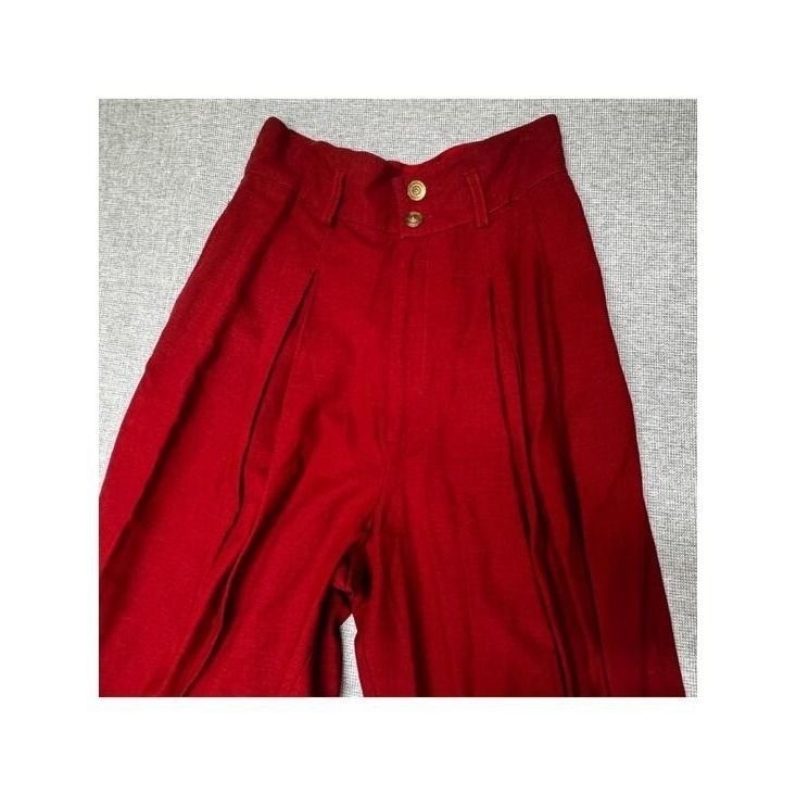 Vintage Opera Pants by Mimi Burnt Orange High Waisted Pleated Trousers