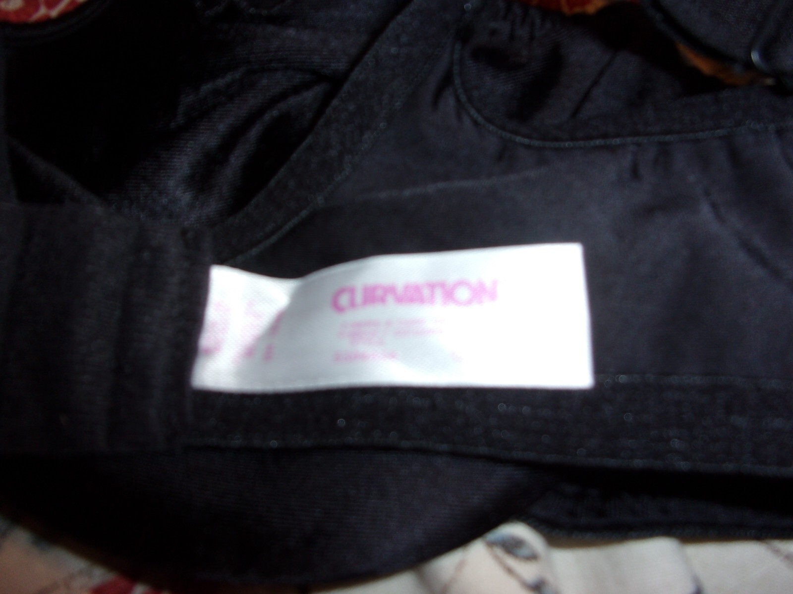 Vtg Curvation Black Full Figure Seamless Unpadded Underwire Bra 38C