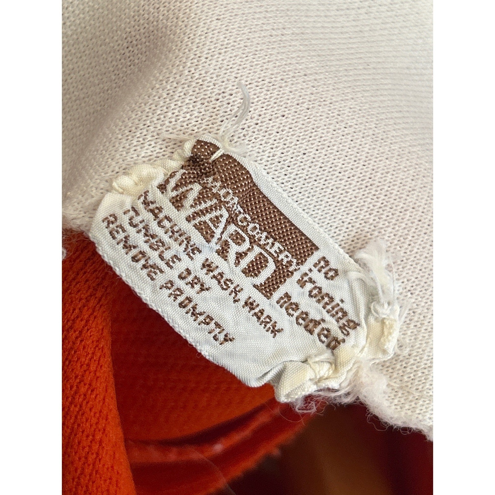 70s Montgomery Ward Tunic Top Mod Retro Preppy Orange White Layered Look GoGo