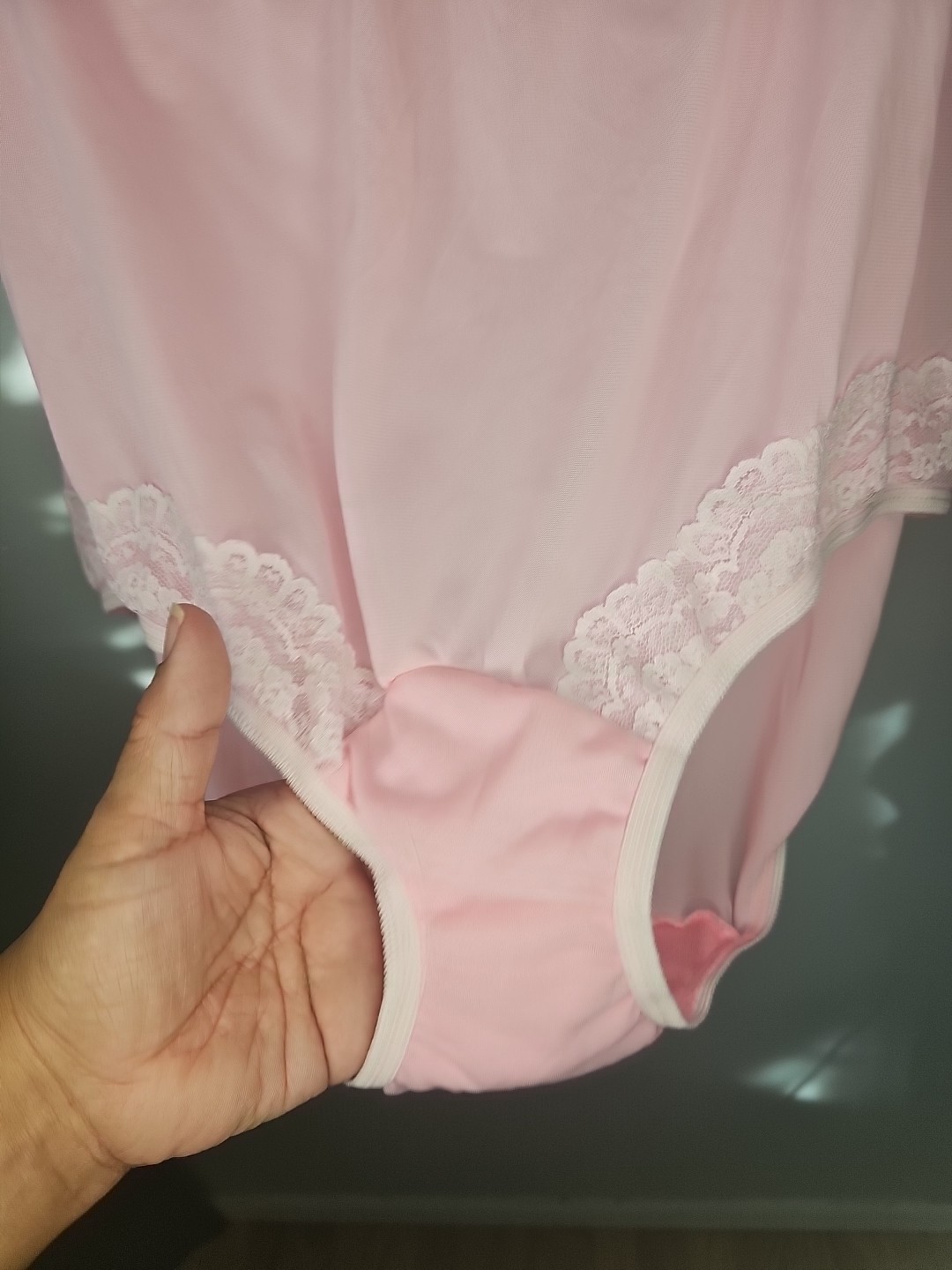 Vintage Dixie Belle Pink Panties White Lace Detail Style 01232 Size 14