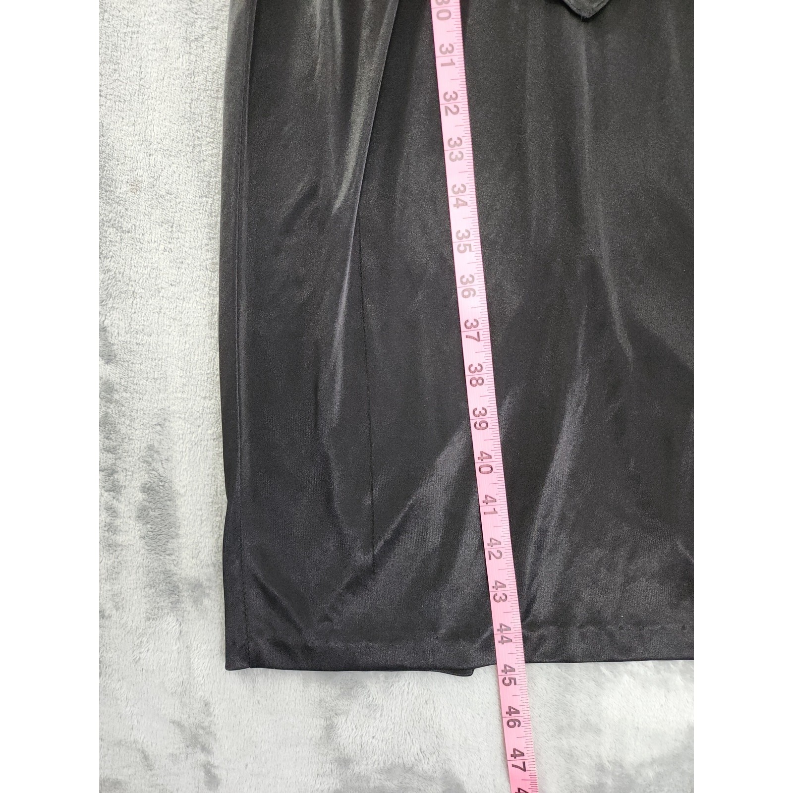 Vintage 80s Steppin Out V-Neck Draped Peplum Party Dress Size 11 Black Midi