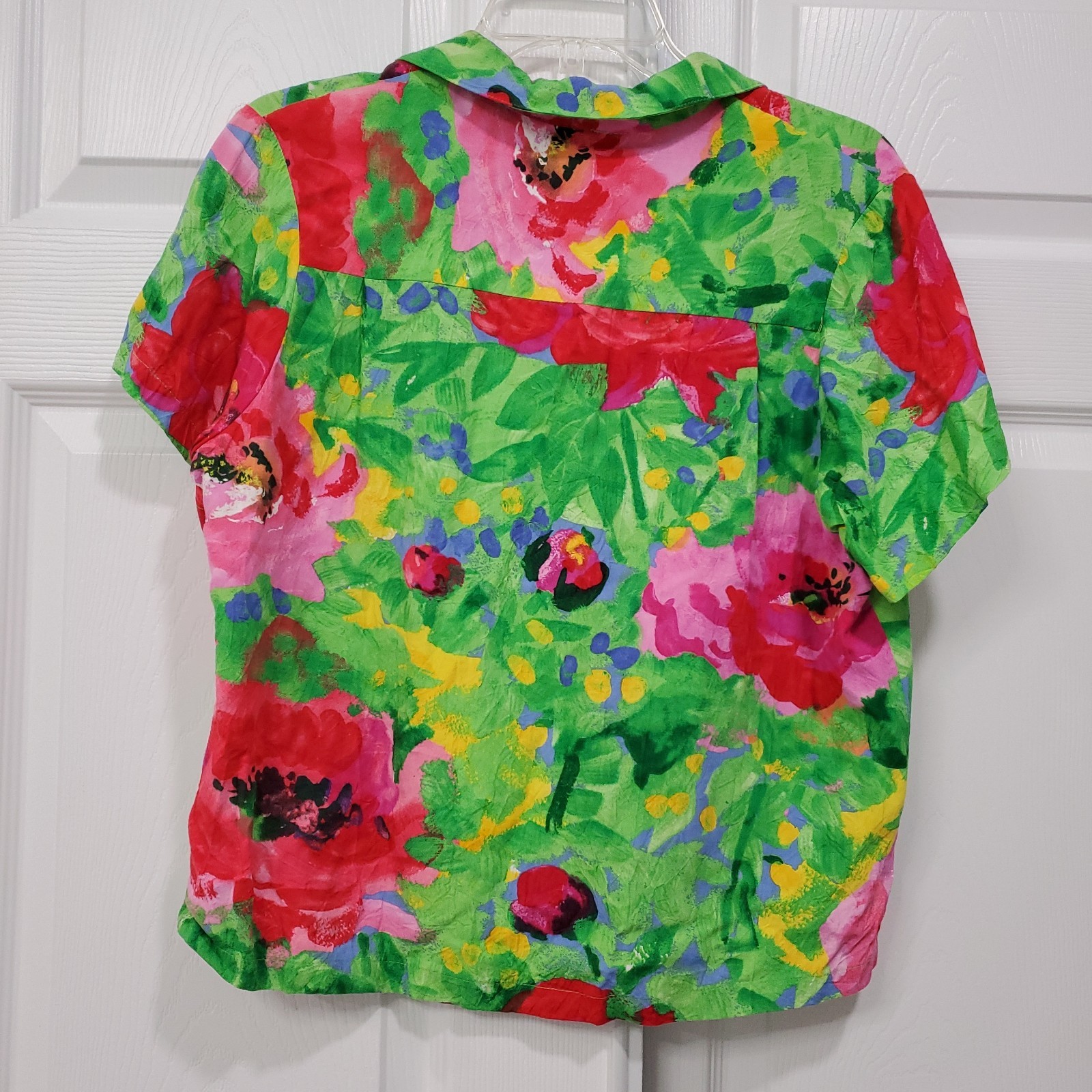 Vintage Jams World Womens Hawaiian Button-up Shirt Size Medium Floral Collectors