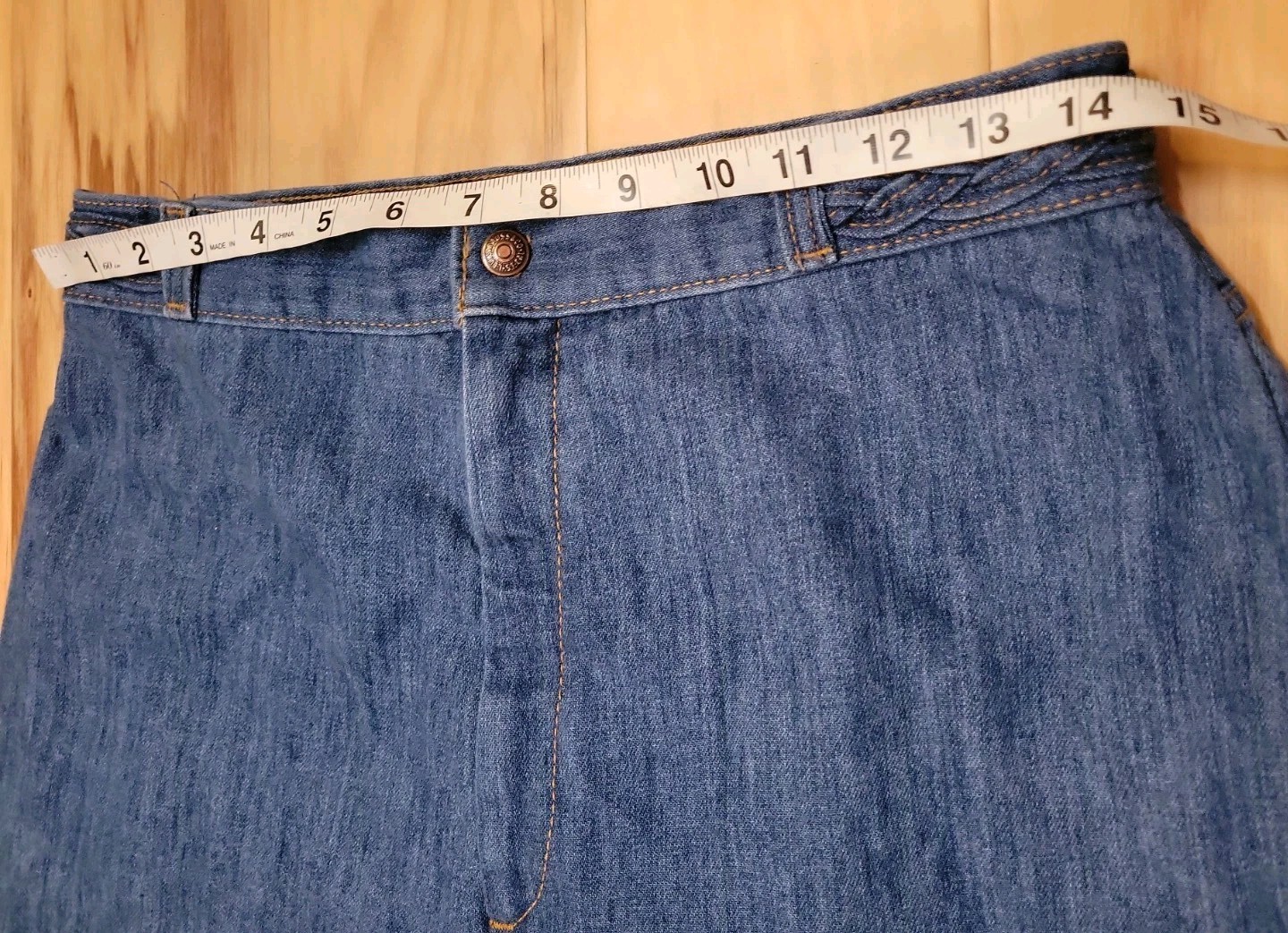 Vtg 70’s Levis Orange Tab Braided High Rise Chambray Denim Jeans Approx 29&Prime; W