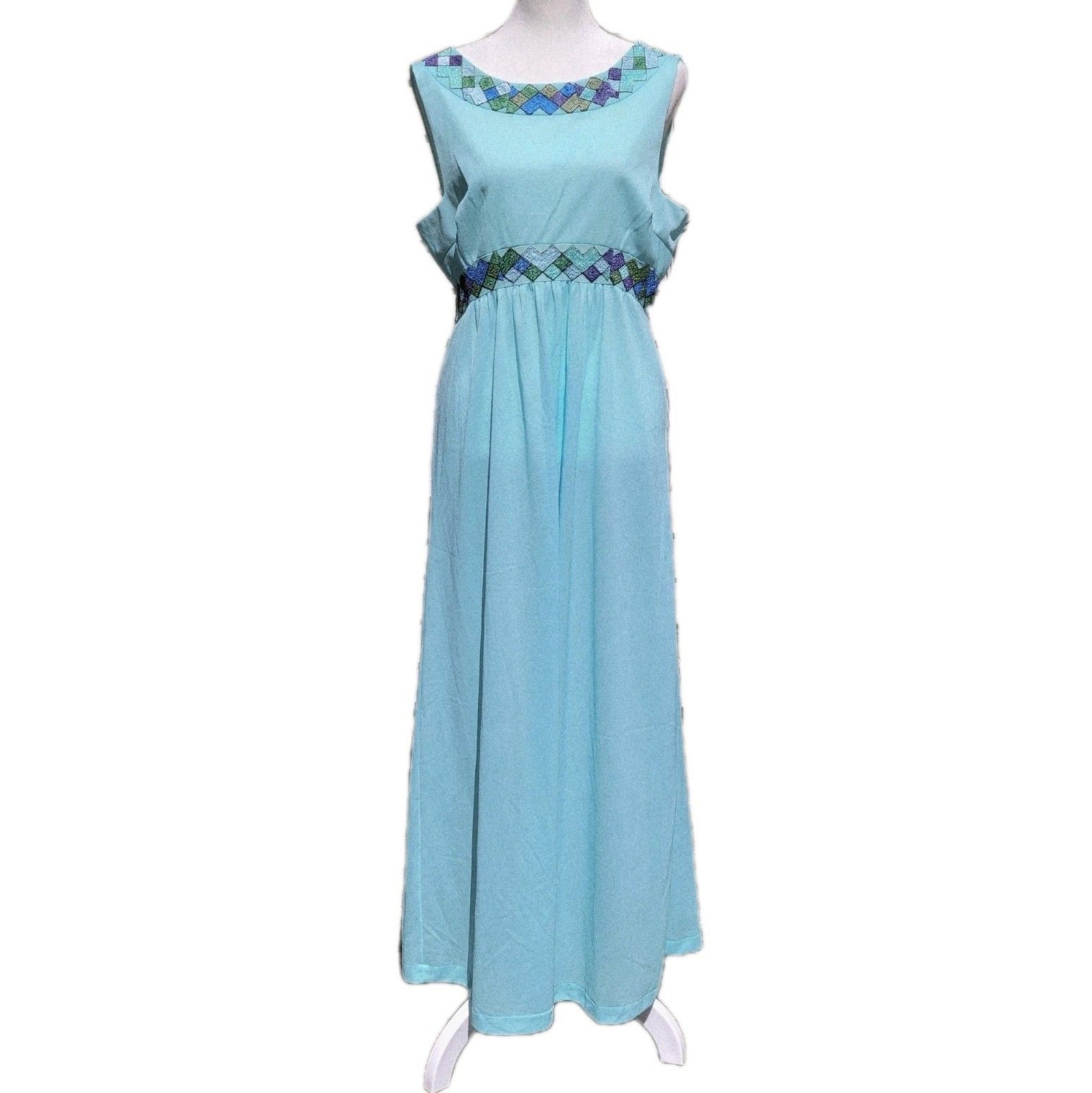 VTG 60s Emilio Pucci for Formfit Rogers Light Blue Nightgown Womens Medium