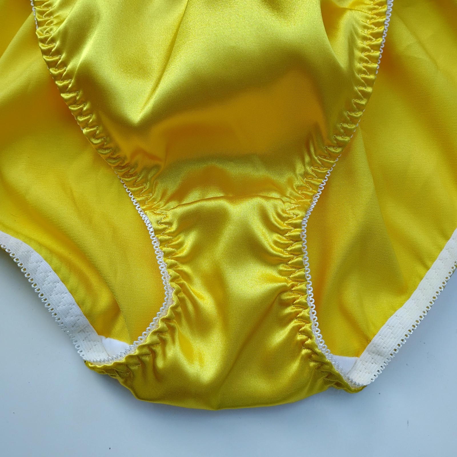 Vtg L/7 Charmeuse Satin String Bikini Panties Hong Kong NWOT