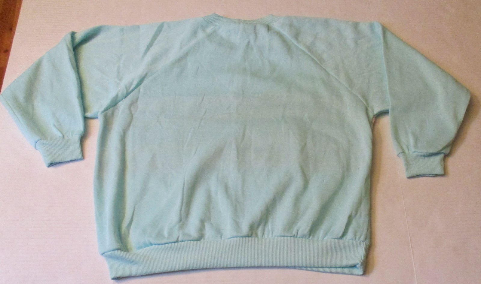 Center Aisle Plus Bunny Rabbit Sweater 44/24W Vintage 1980&rsquo;s Women&rsquo;s Blue Pink
