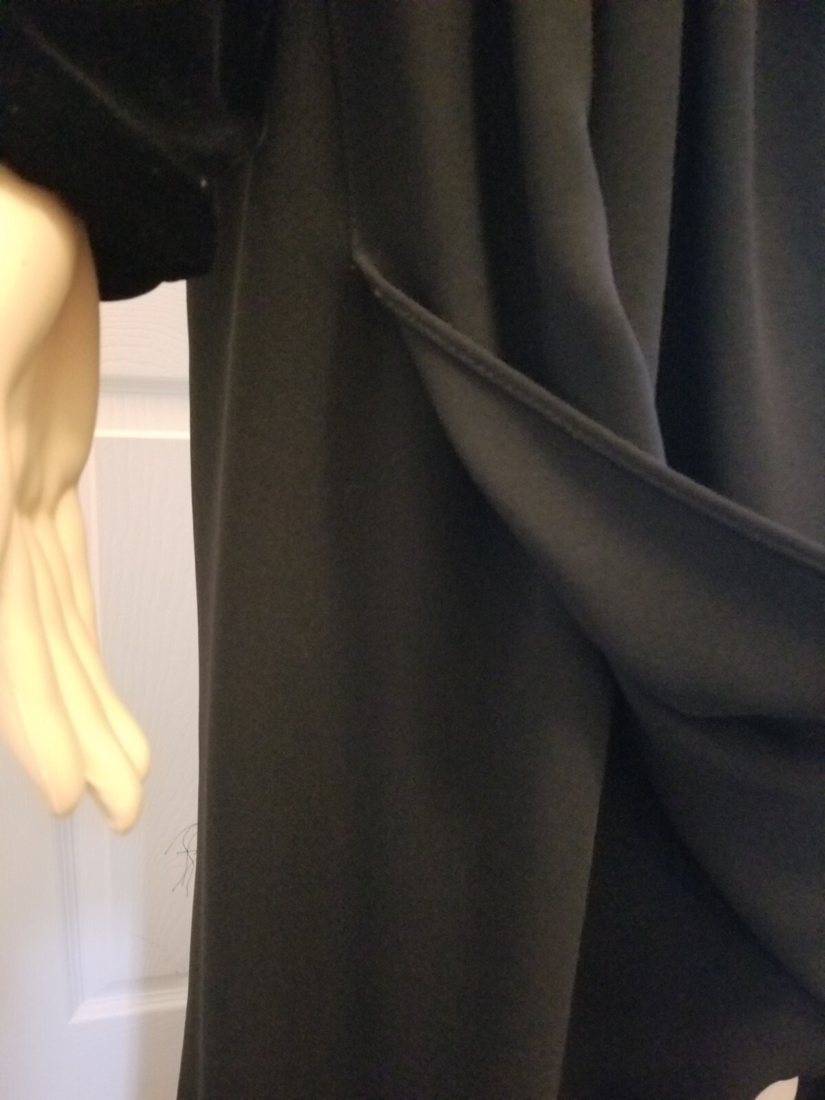 Gorgeous Vintage Elegant Kathryn Dianos Black Velvet &Crepe Formal Gown Sz 8