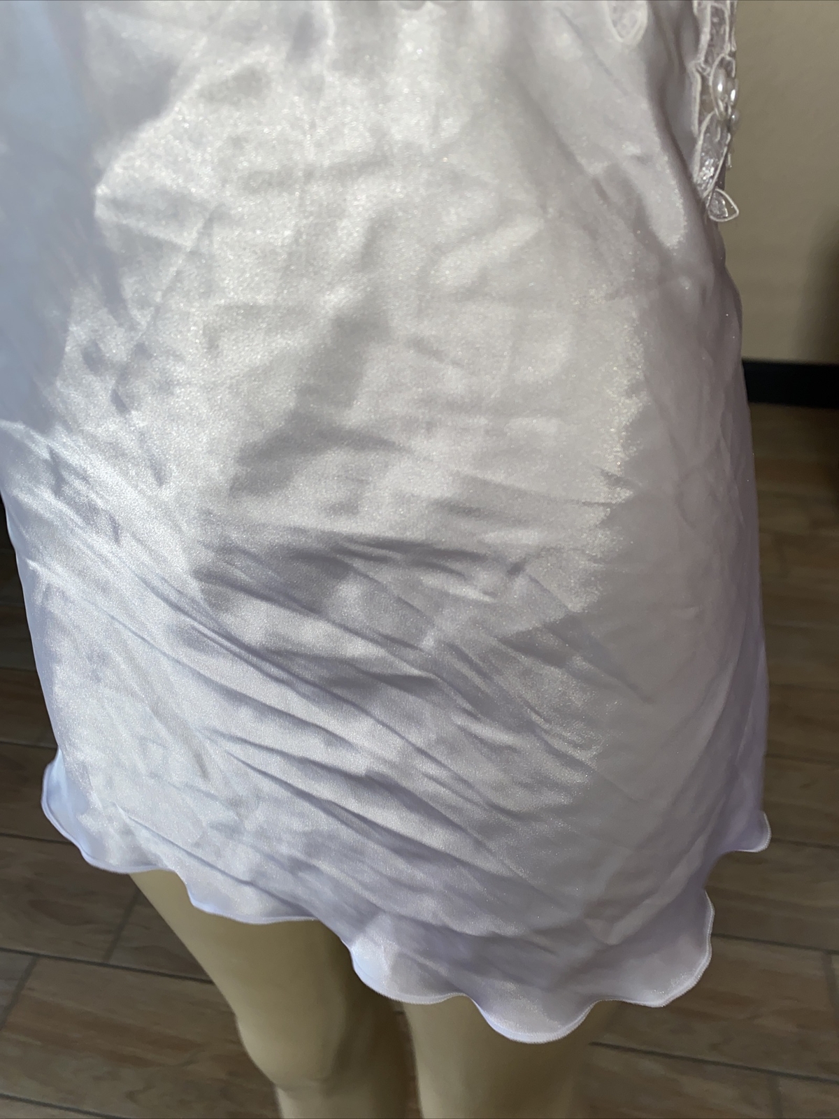VTG Intimate Attitudes Plus Size 1X Satin Lace SHEER BABYDOLL TIEBACK SWC