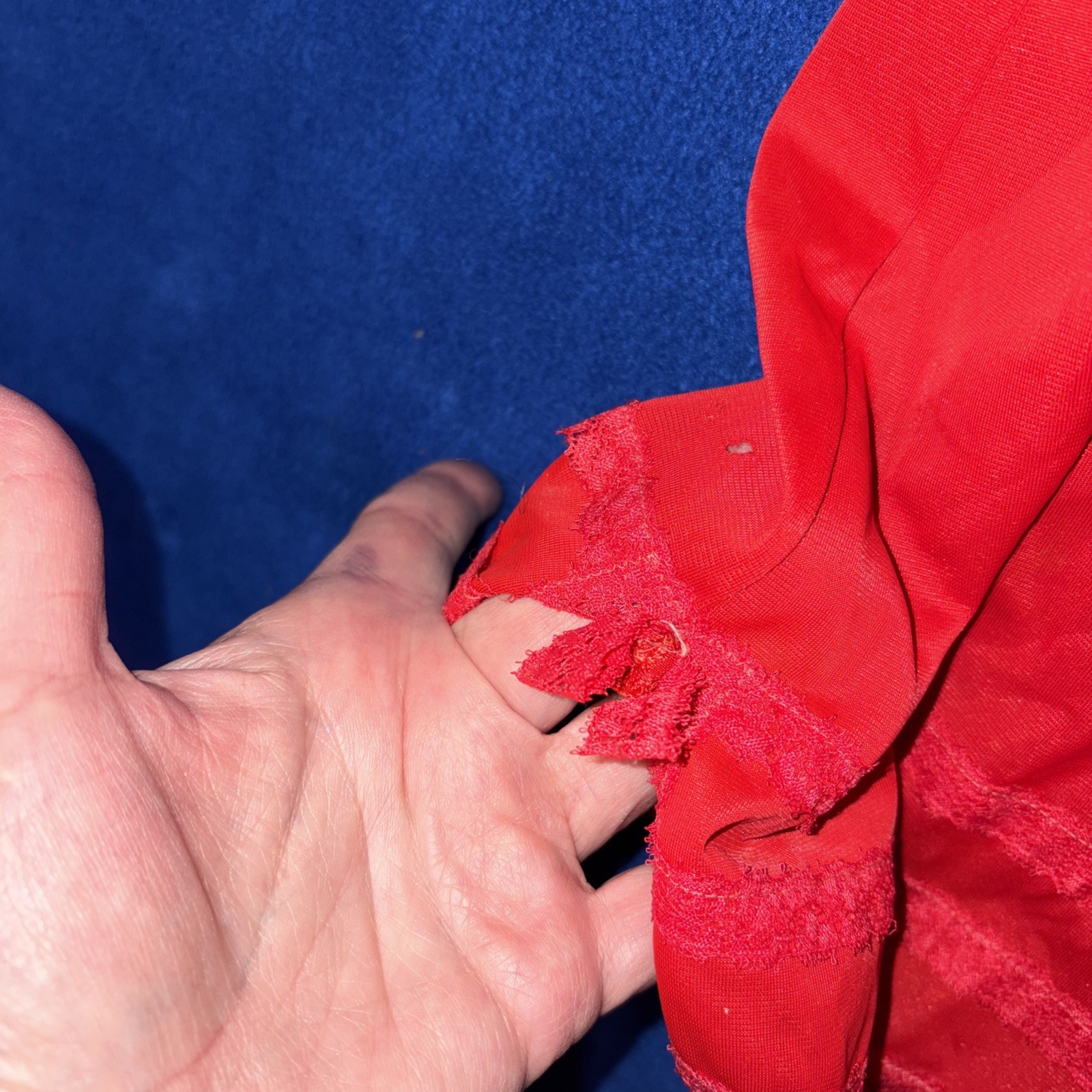 Strutwear Vintage 1950’s Red Nylon Slip Dress Lace Small 34