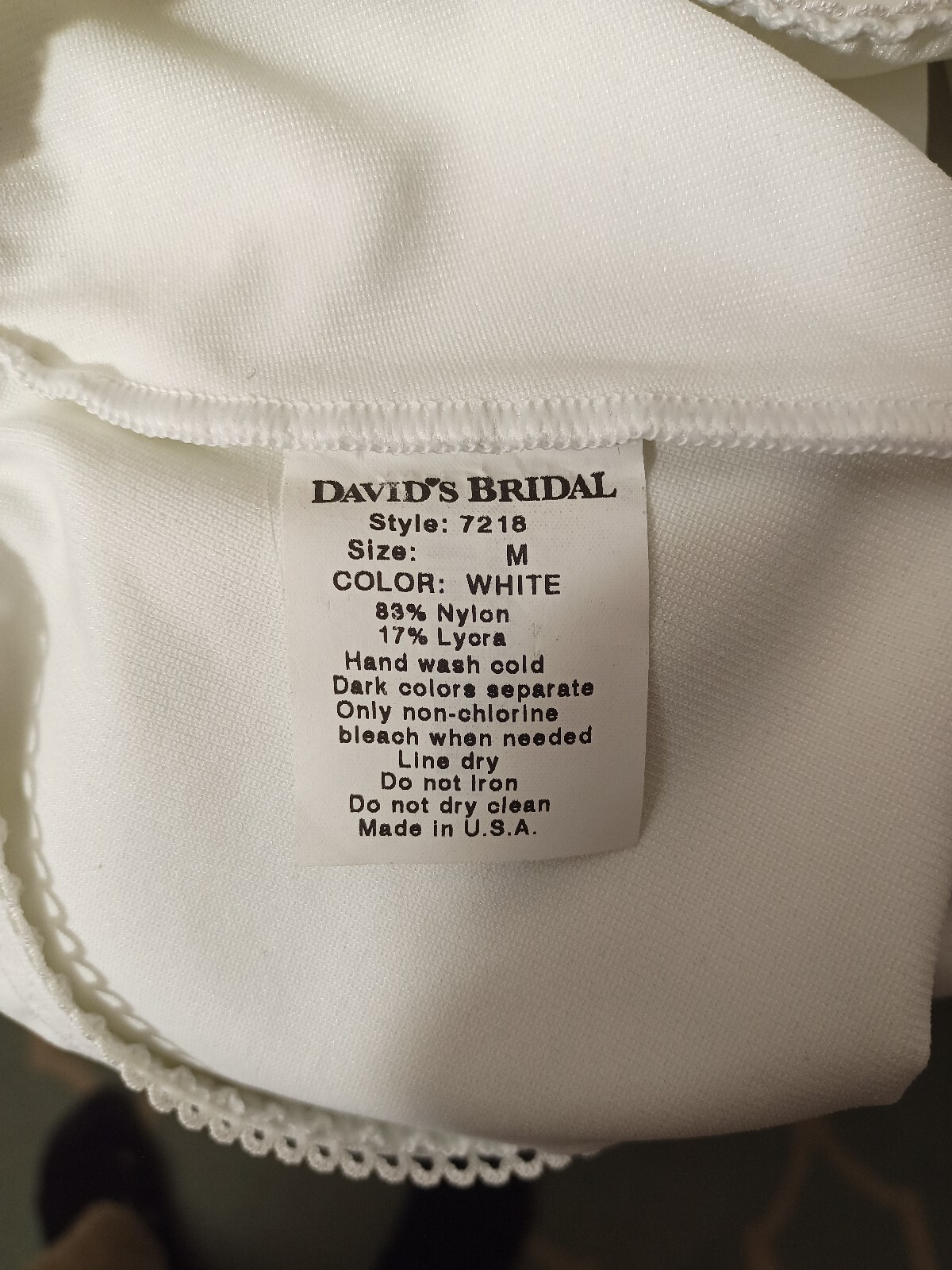 Shaper Control Half Slip David&rsquo;s Bridal Dominique Waist 32&Prime;-40&Prime; Length 38&Prime;