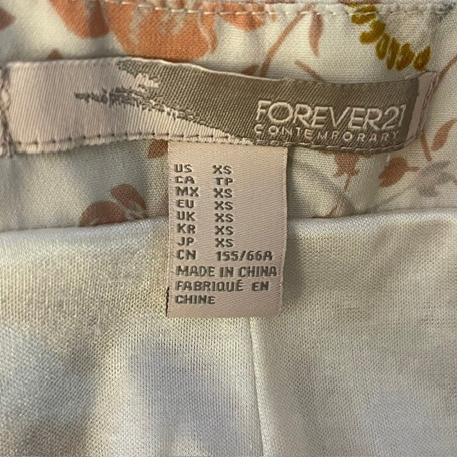 Forever 21 Contemporary Boho Flowy Cottagecore Floral High Waisted Shorts Sz XS