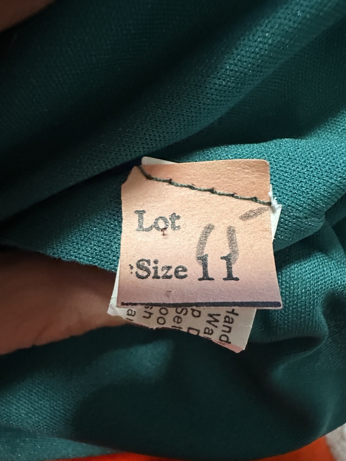 Vintage Green 80s Dress Handkerchief Hem Flutter Sleeves Scoop Neck Size Med-Lg