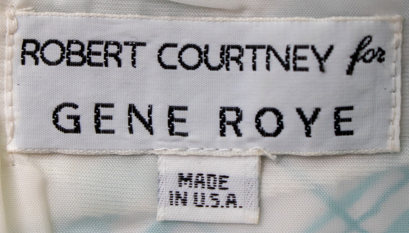 1980s Vintage Dress Aqua Blue Satin Pouf Sleeve Robert Courtney Gene Roye