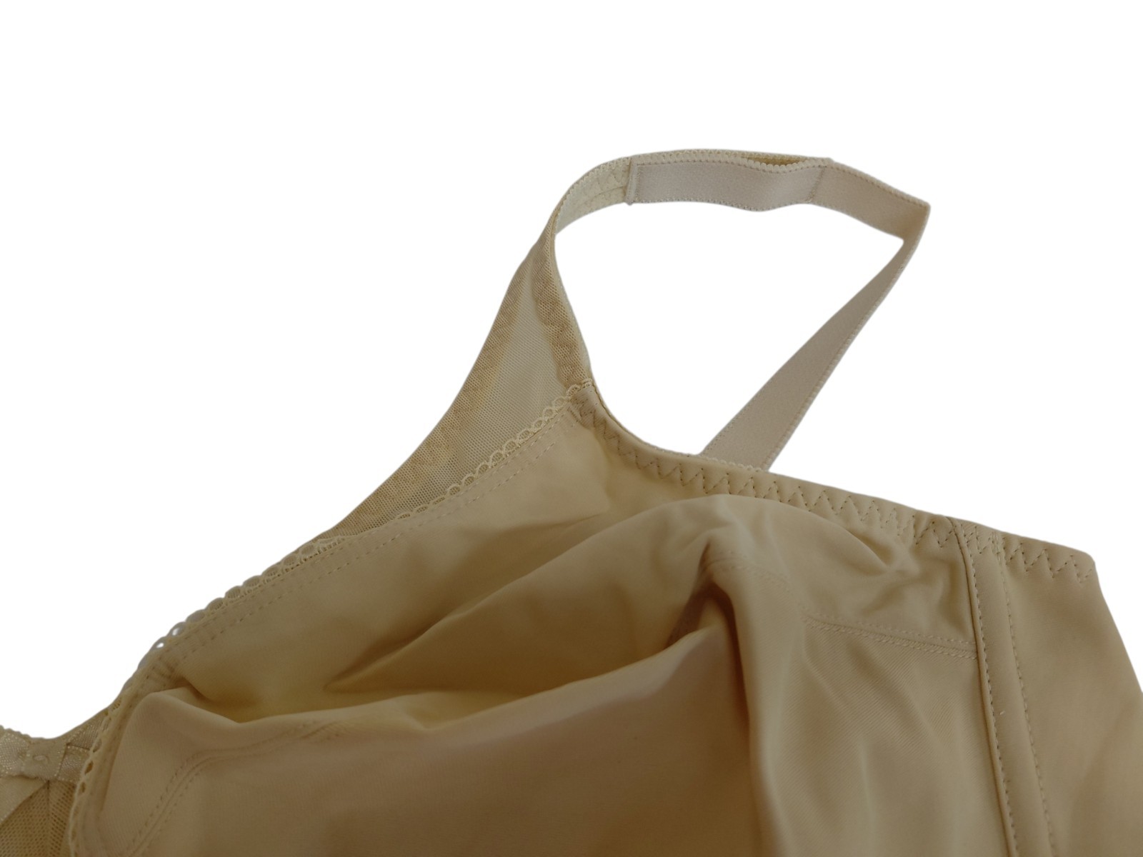 Vintage Crown-nette Longline Beige Bra Size 46C