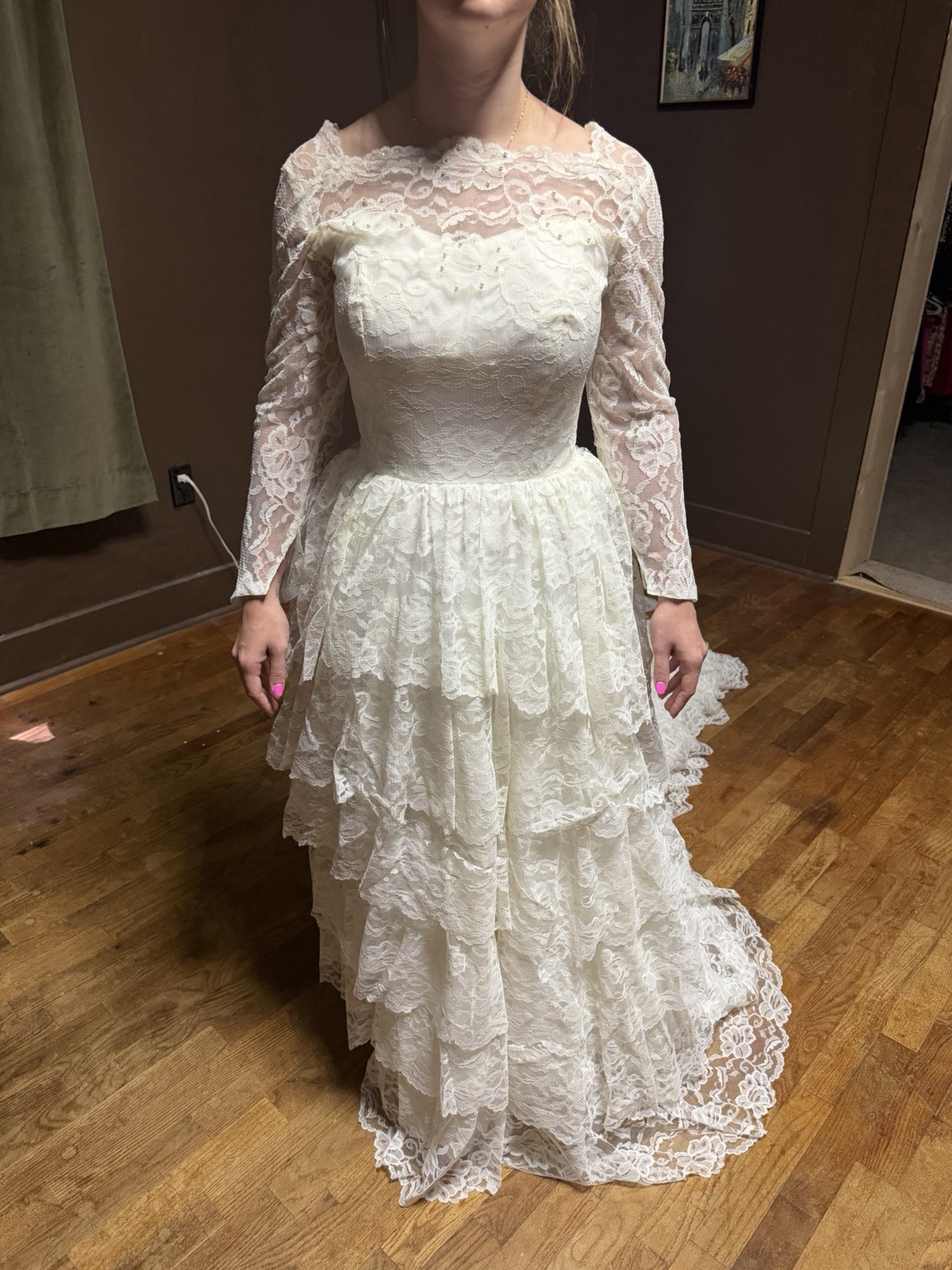 Vintage 60’s Bridal Originals Wedding Dress with Long Train