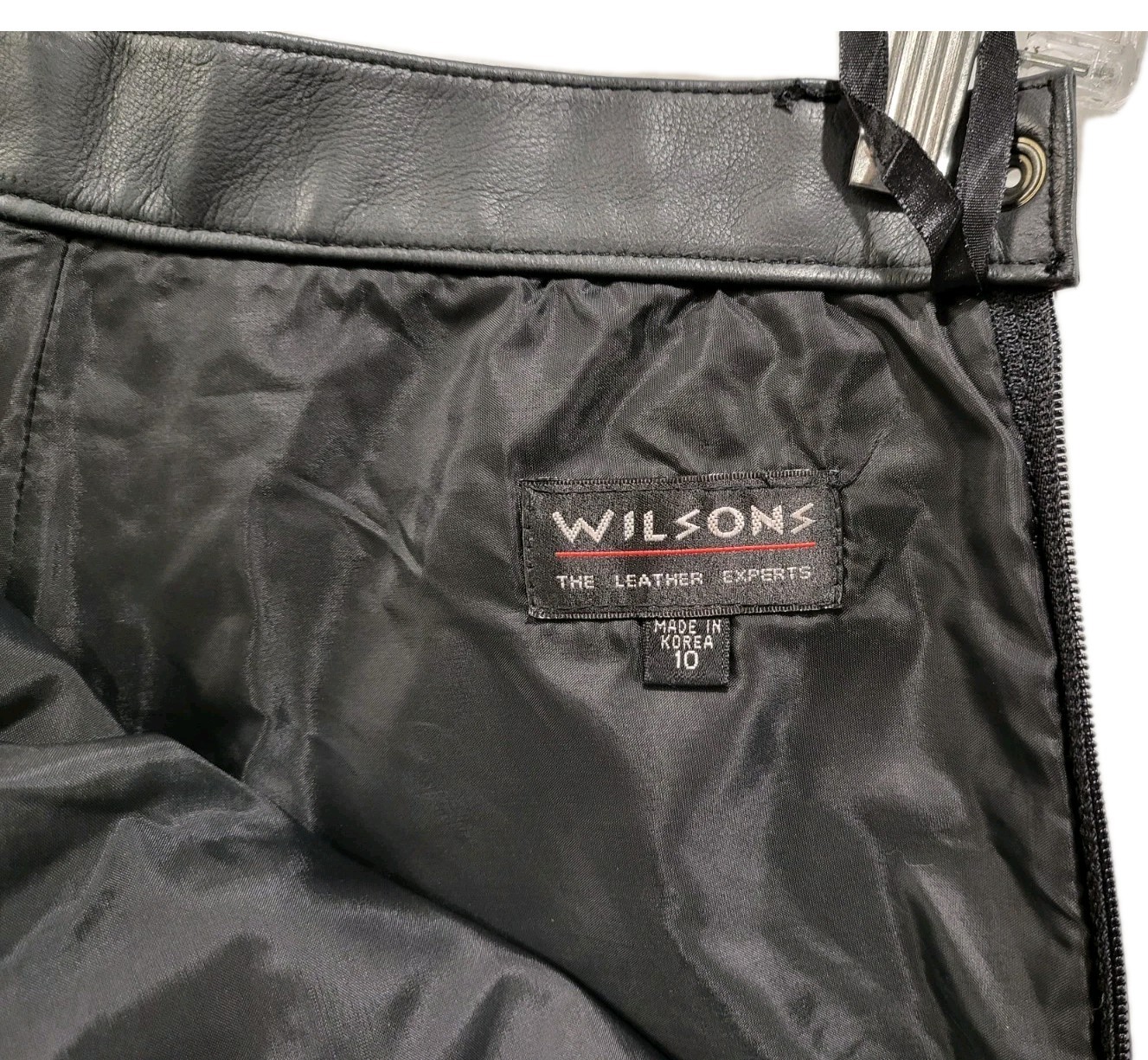 Vintage WILSONS The Leather Experts Womens Soft BLACK LEATHER Shorts size 10
