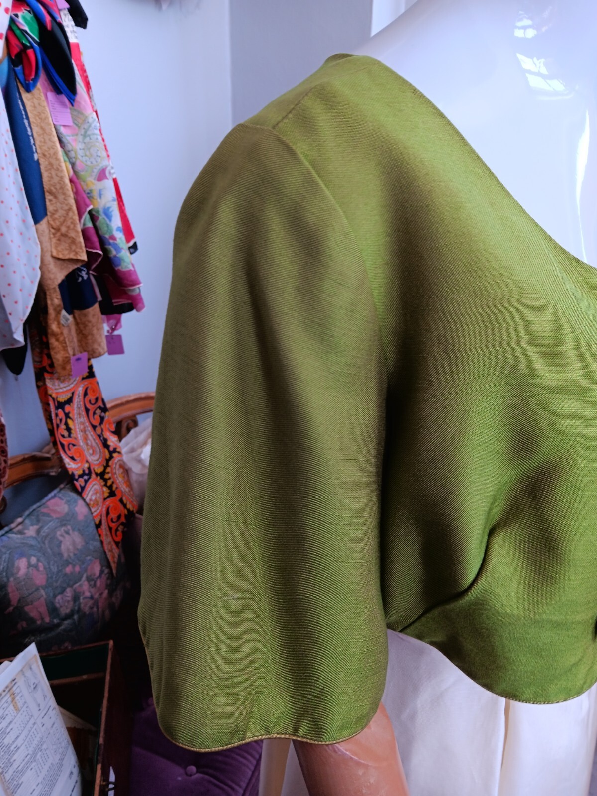 VTG 1950&rsquo;s Fit and Flare Faille Cocktail Dress with Shrug Designer Unknown