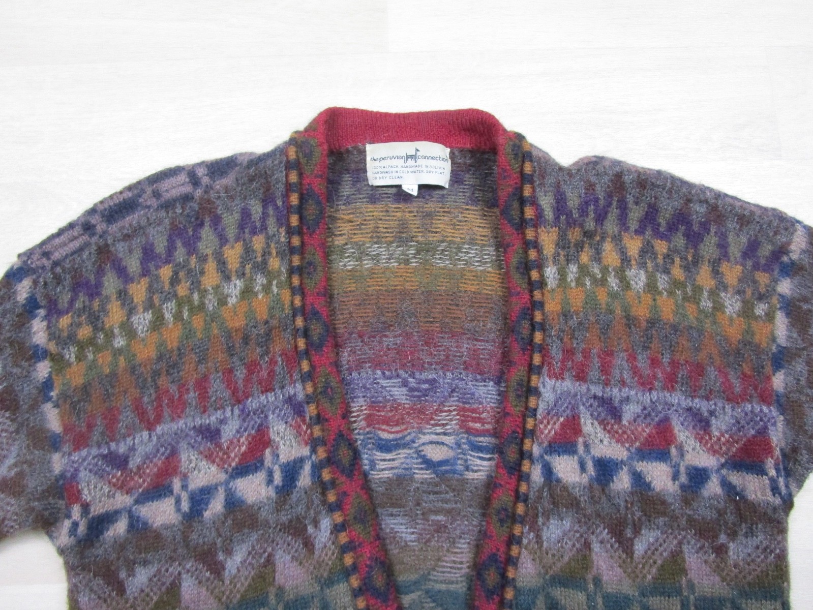 Vintage Peruvian Connection Alpaca Cardigan Sweater Women&rsquo;s (M) Fair Isle