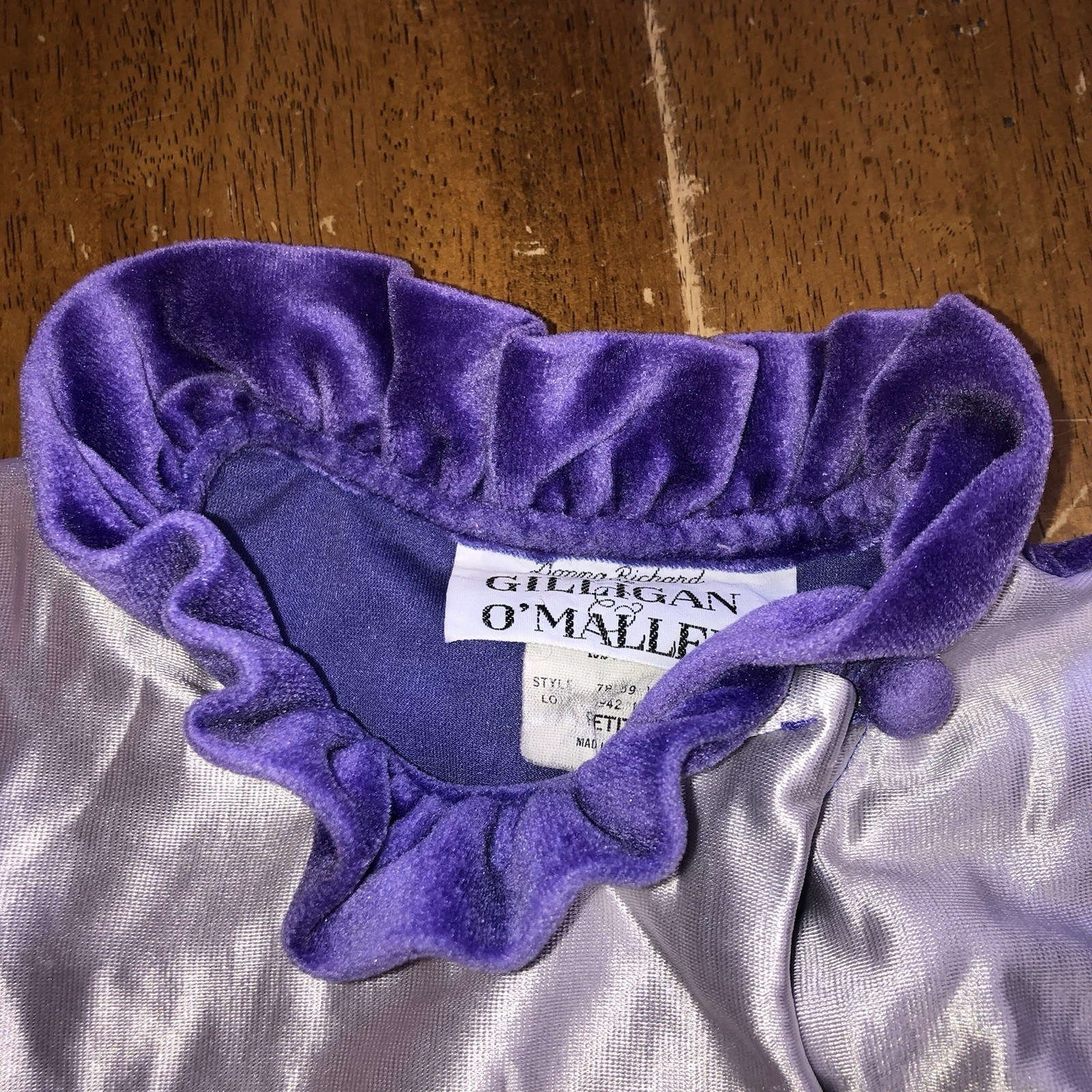 Vintage Donna Richard Gilligan & O&rsquo;Malley Velour Zip Robe Women&rsquo;s Petite Purple
