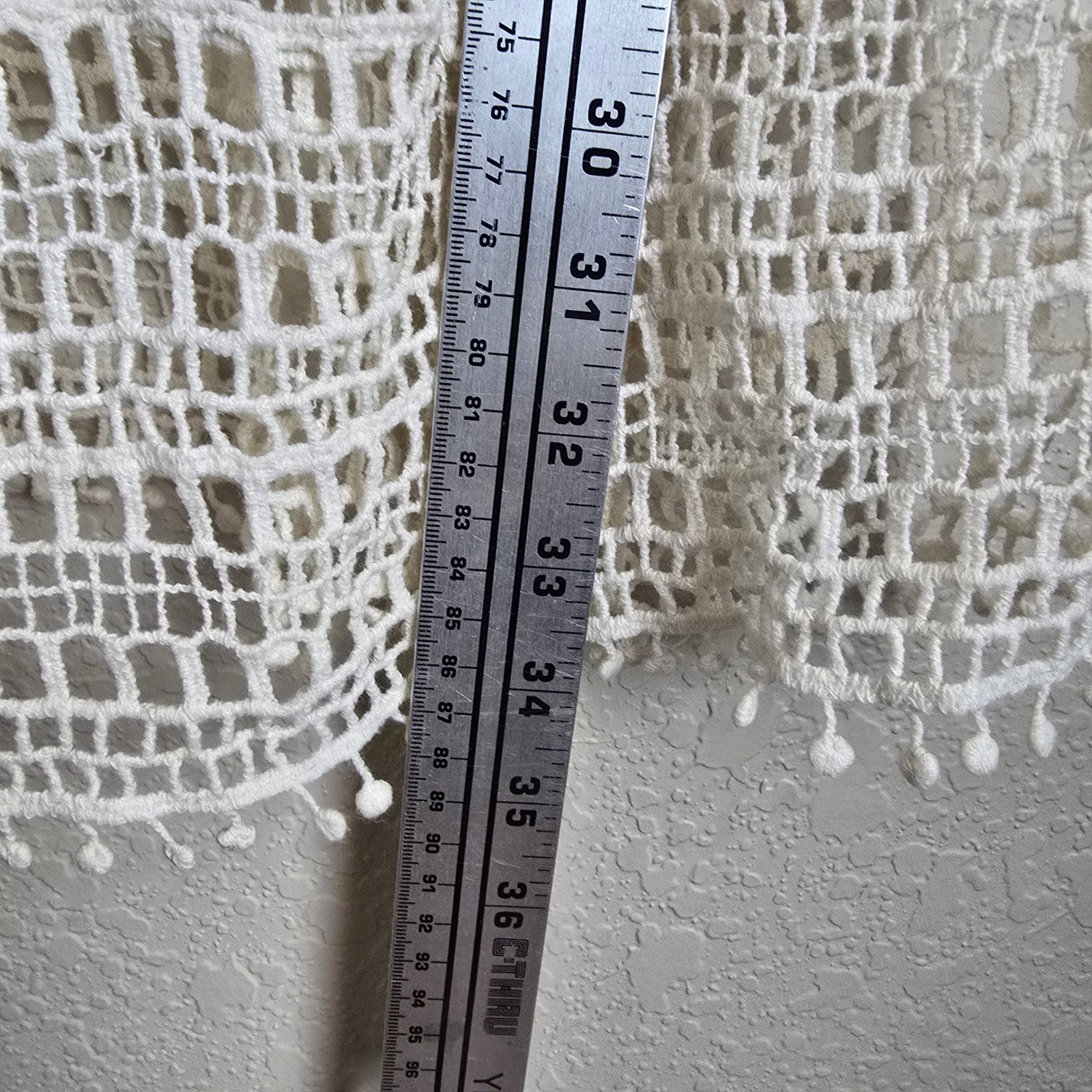 Vintage Crochet Lace Open Back Mini Dress Cream Festival Boho