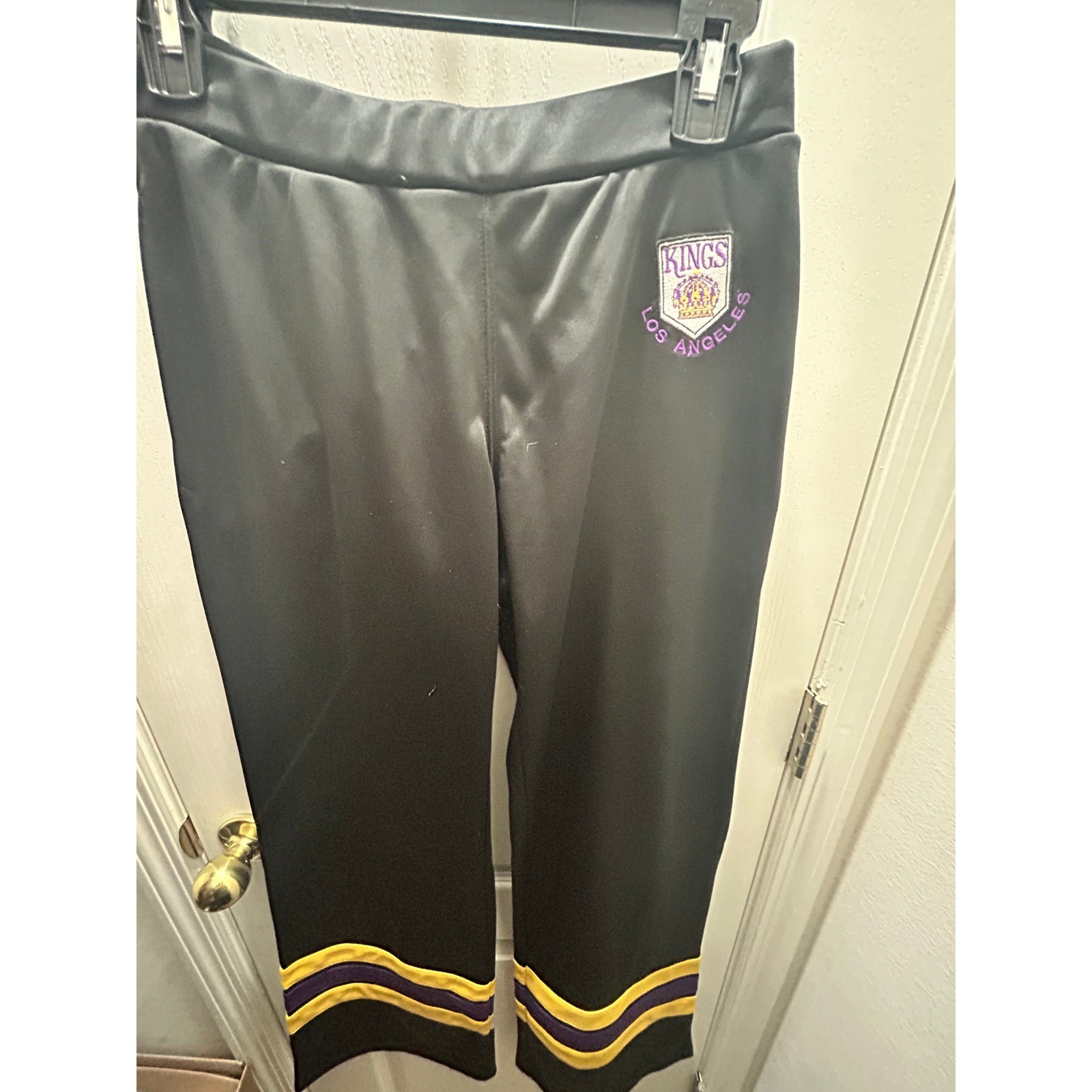 Vintage CCM Los Angeles Kings Track Pants Women&rsquo;s Medium NHL Purple Gold Y2K