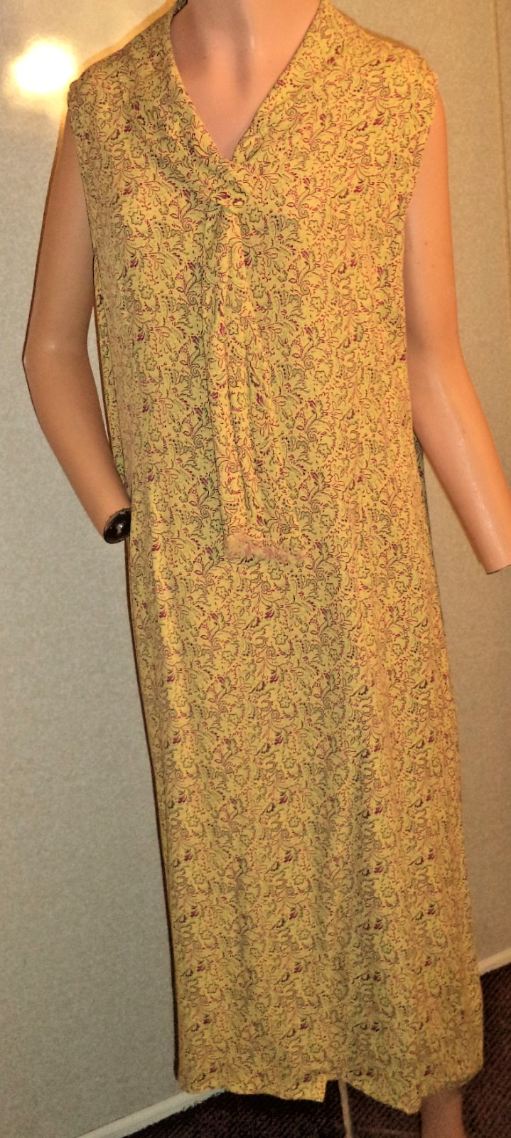 Vtg Styled – April Cornell, Rayon Midi Sundress Dress, Paisley Style Print, Sz L