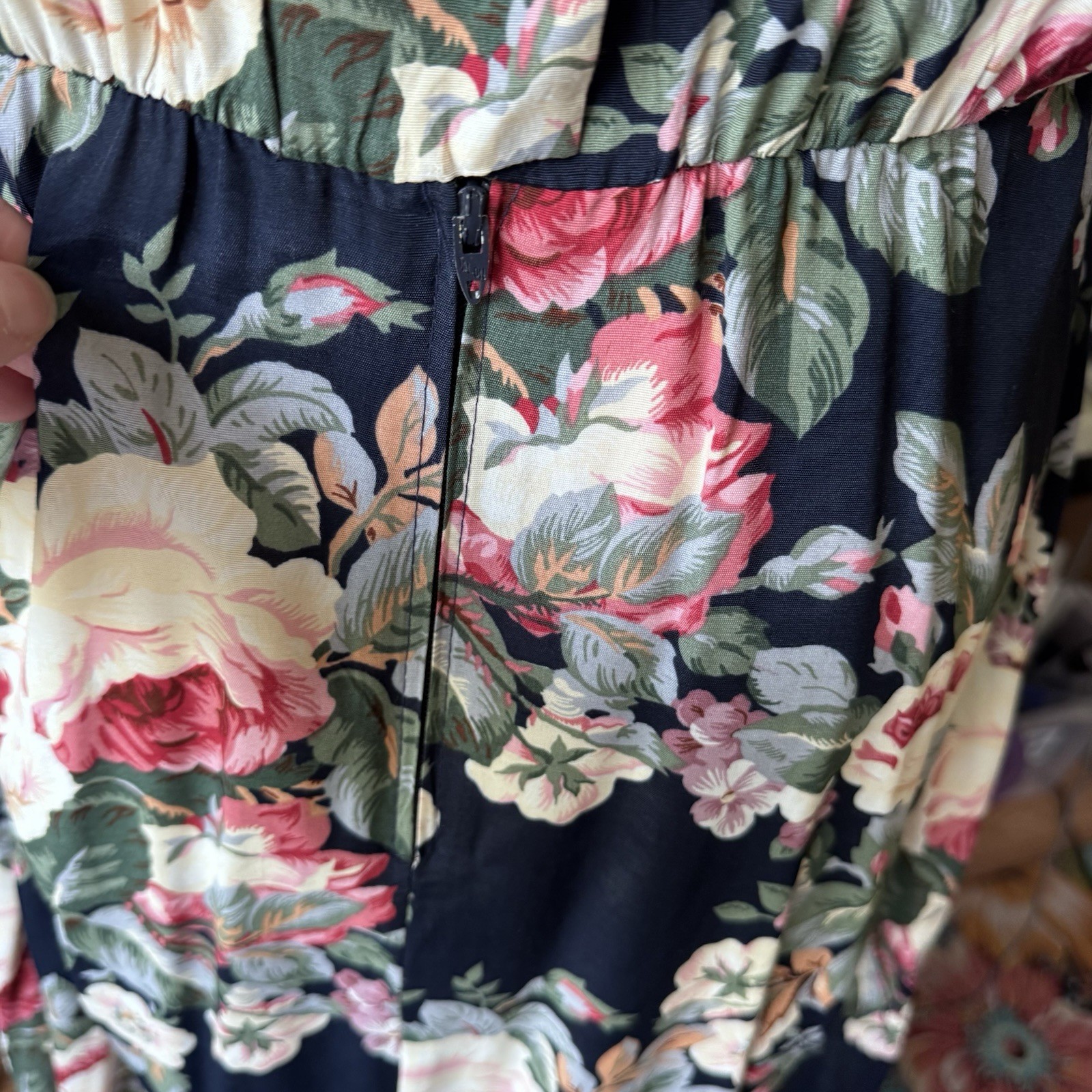 Vintage E.D. Michaels Melanie Drucker 12 Floral A Line Dress Cottagecore Teacher